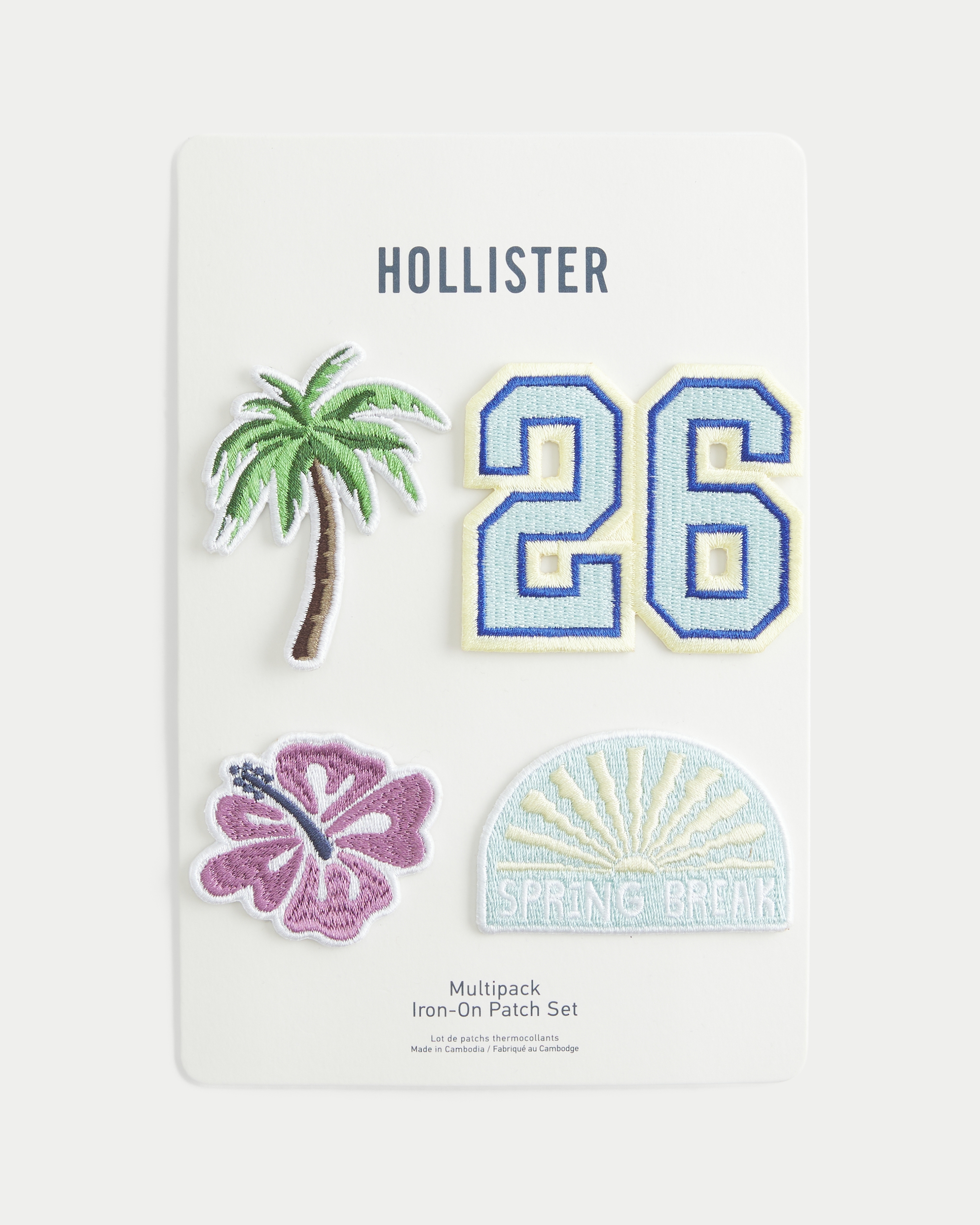 Набор термонаклеек-патчей Hollister, цвет: Белый