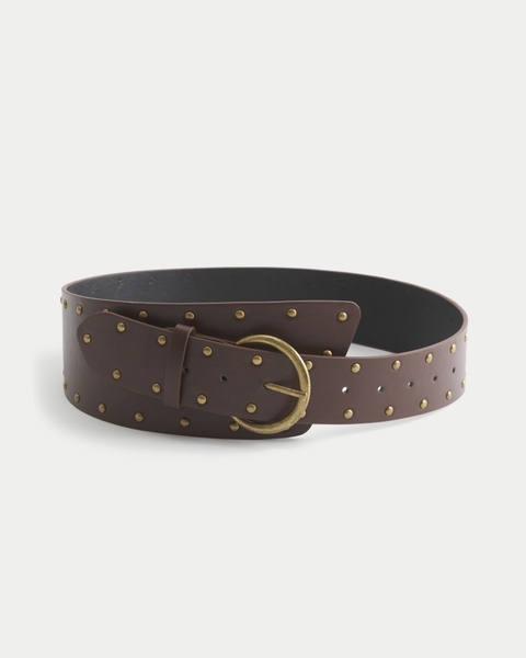 Женские ремни Hollister Asymmetrical Studded Faux Leather Belt