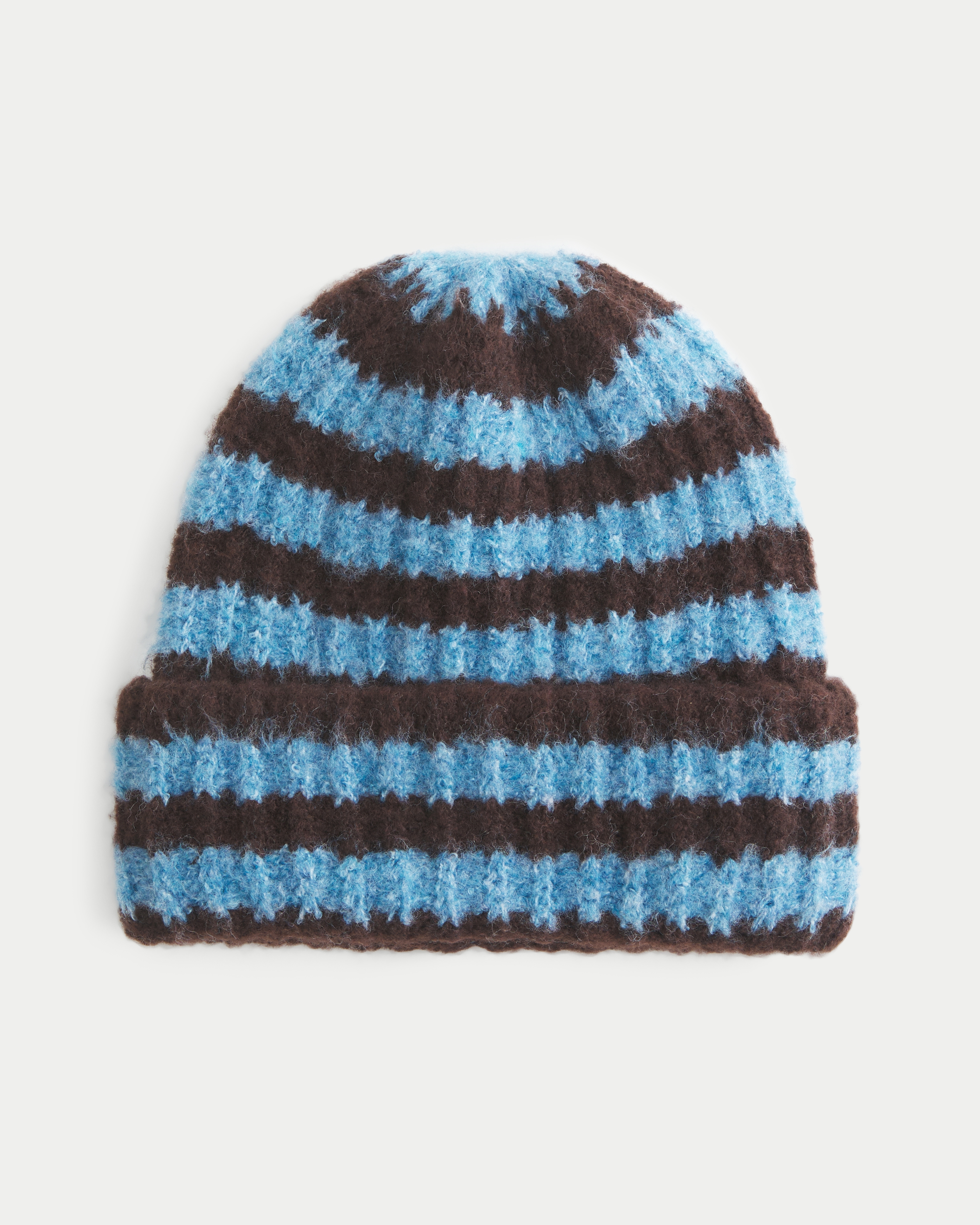 Женская шапка Hollister Cozy Knit Beanie, цвет: Синий полосатый — фото 1
