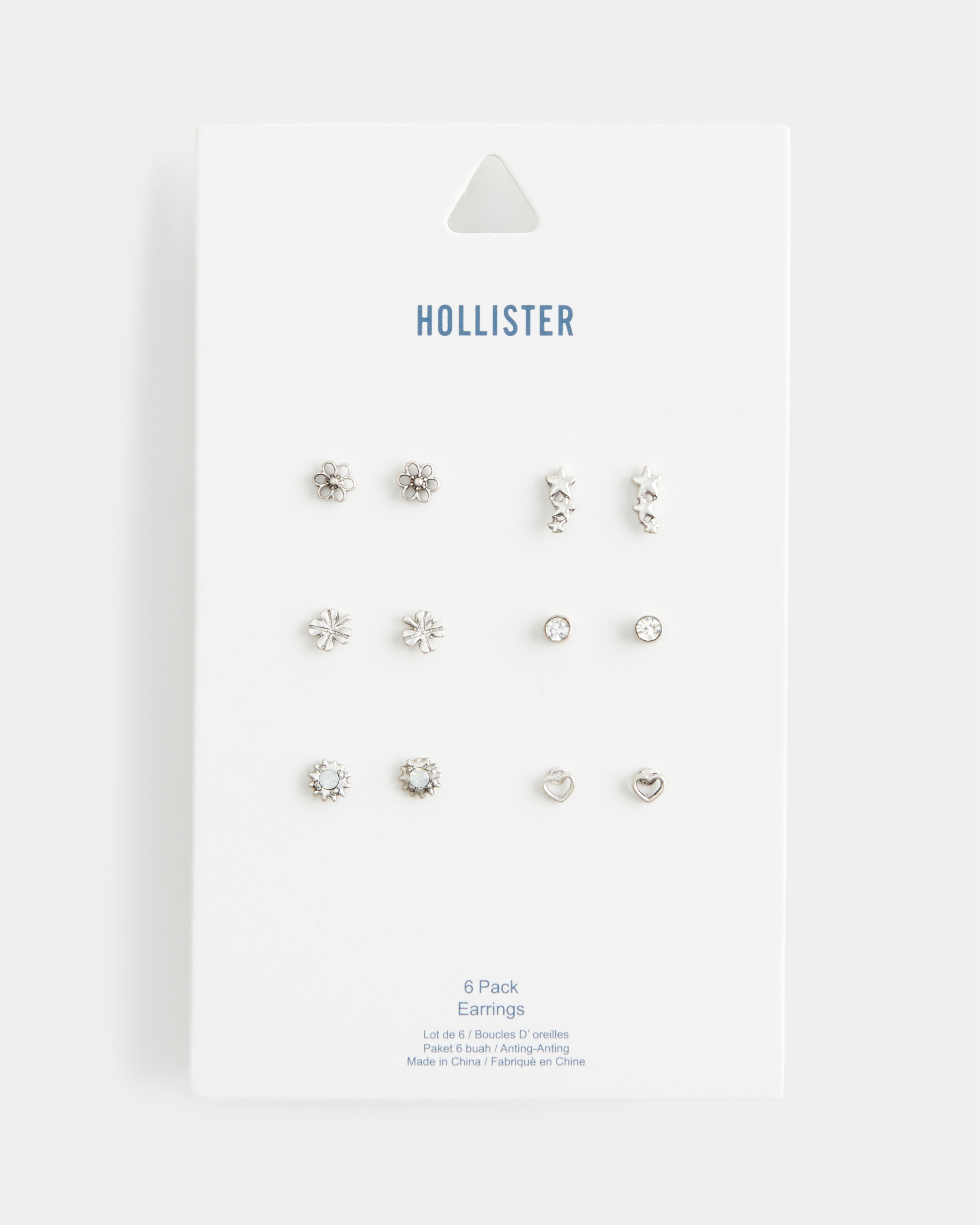 Женские серьги Hollister 6-Pack, цвет: Серебряный — фото 2