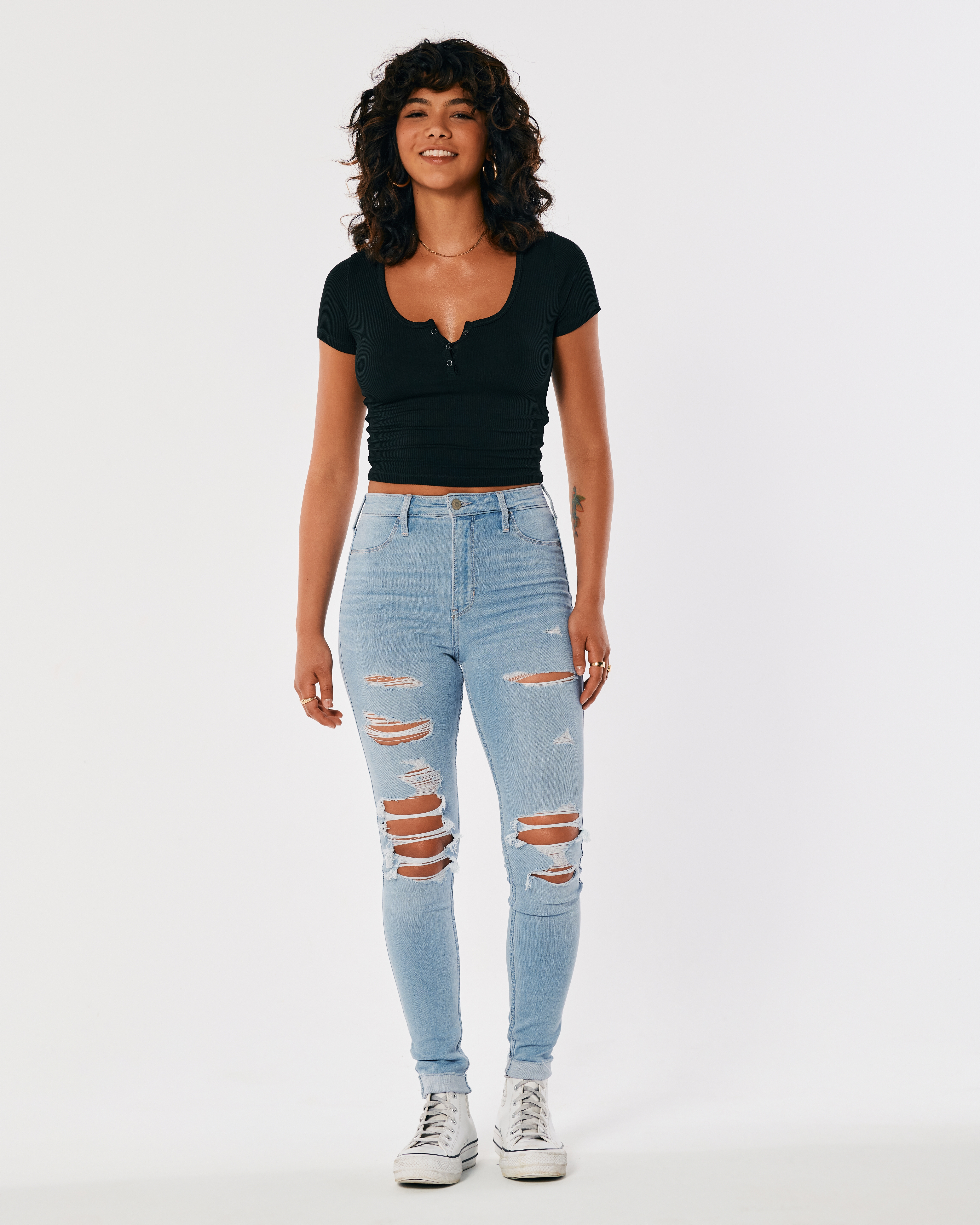 hollister jeggings high waisted