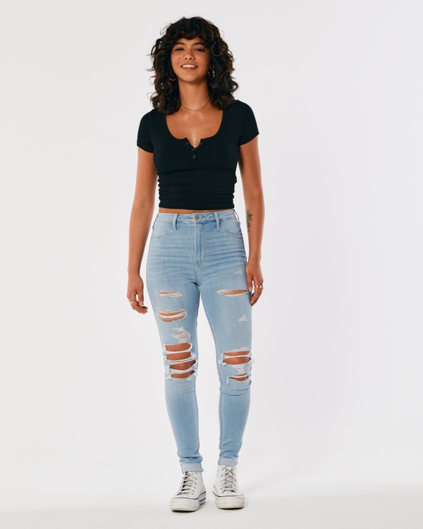 Ripped Jeans for Women | Distressed Jeans | Hollister Co.