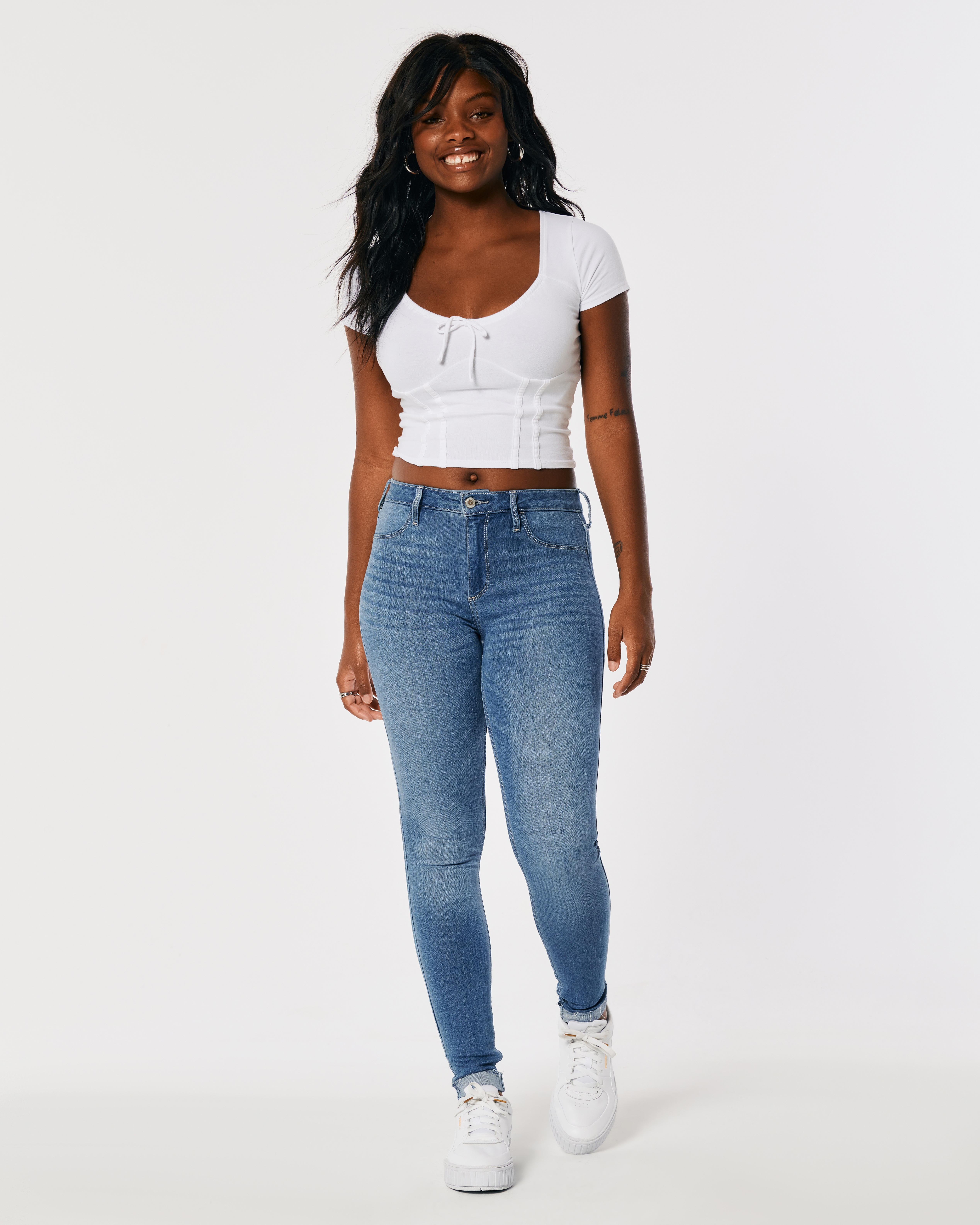 high waisted jeans hollister