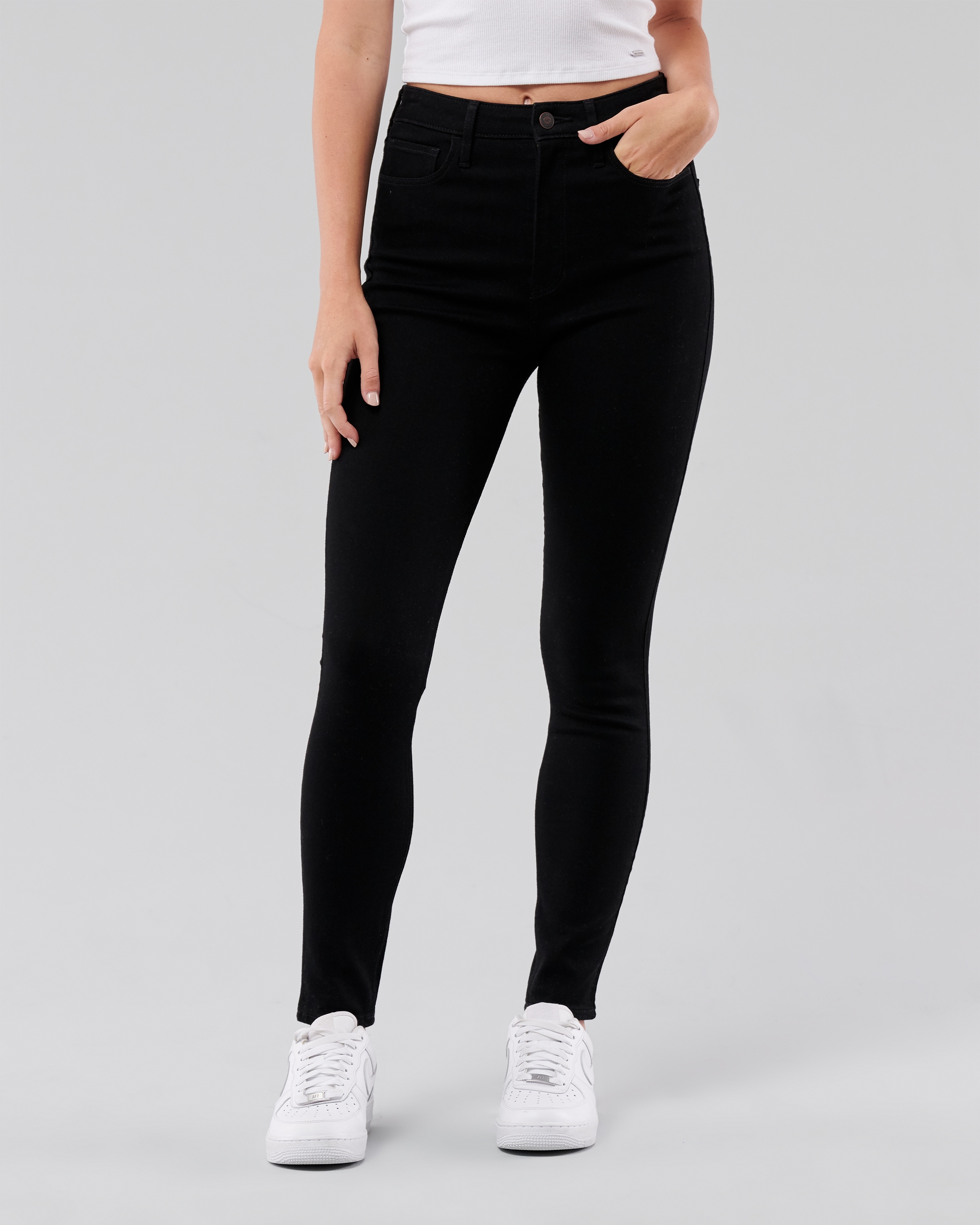 black skinny jeans hollister