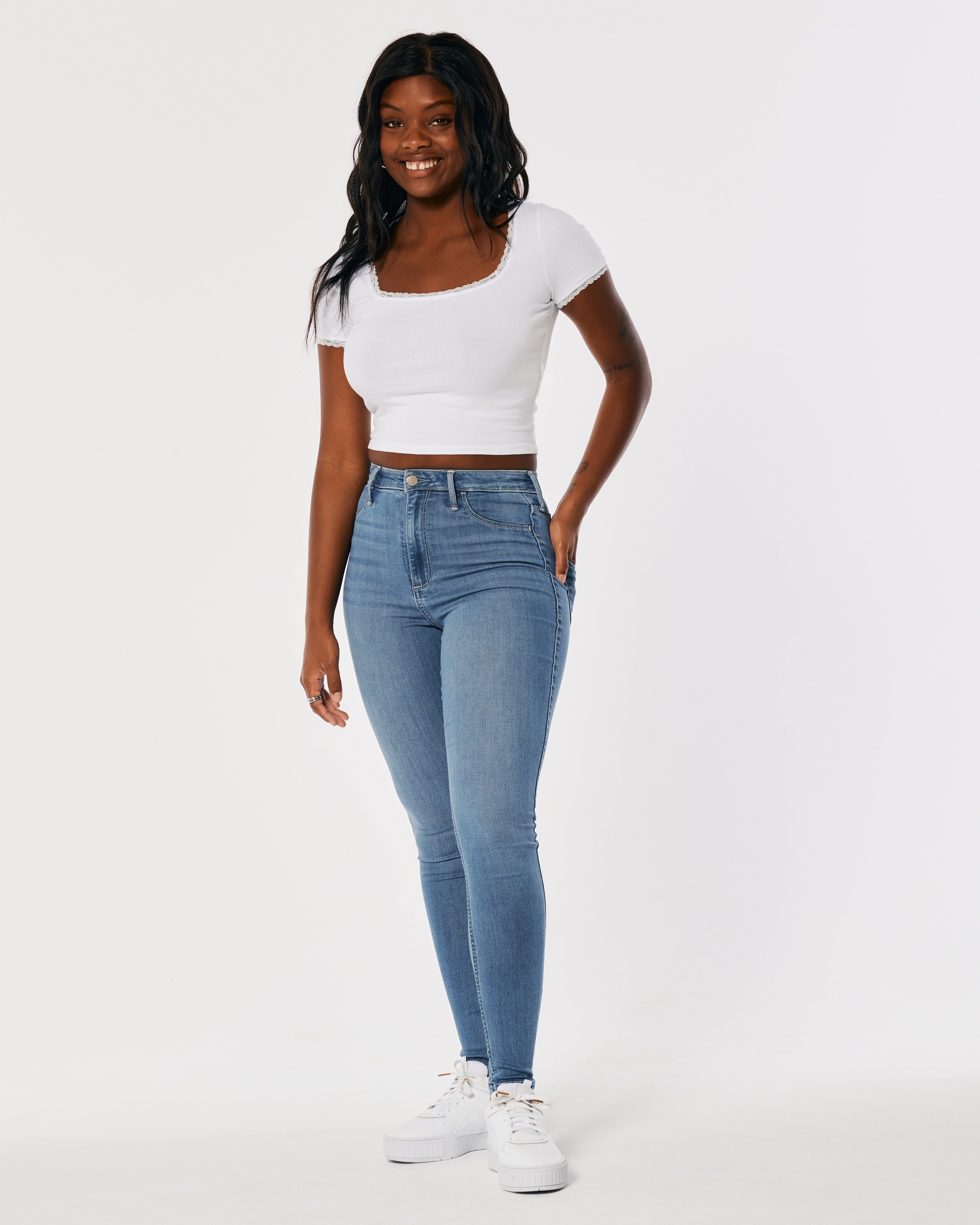 hollister jeggings high waisted