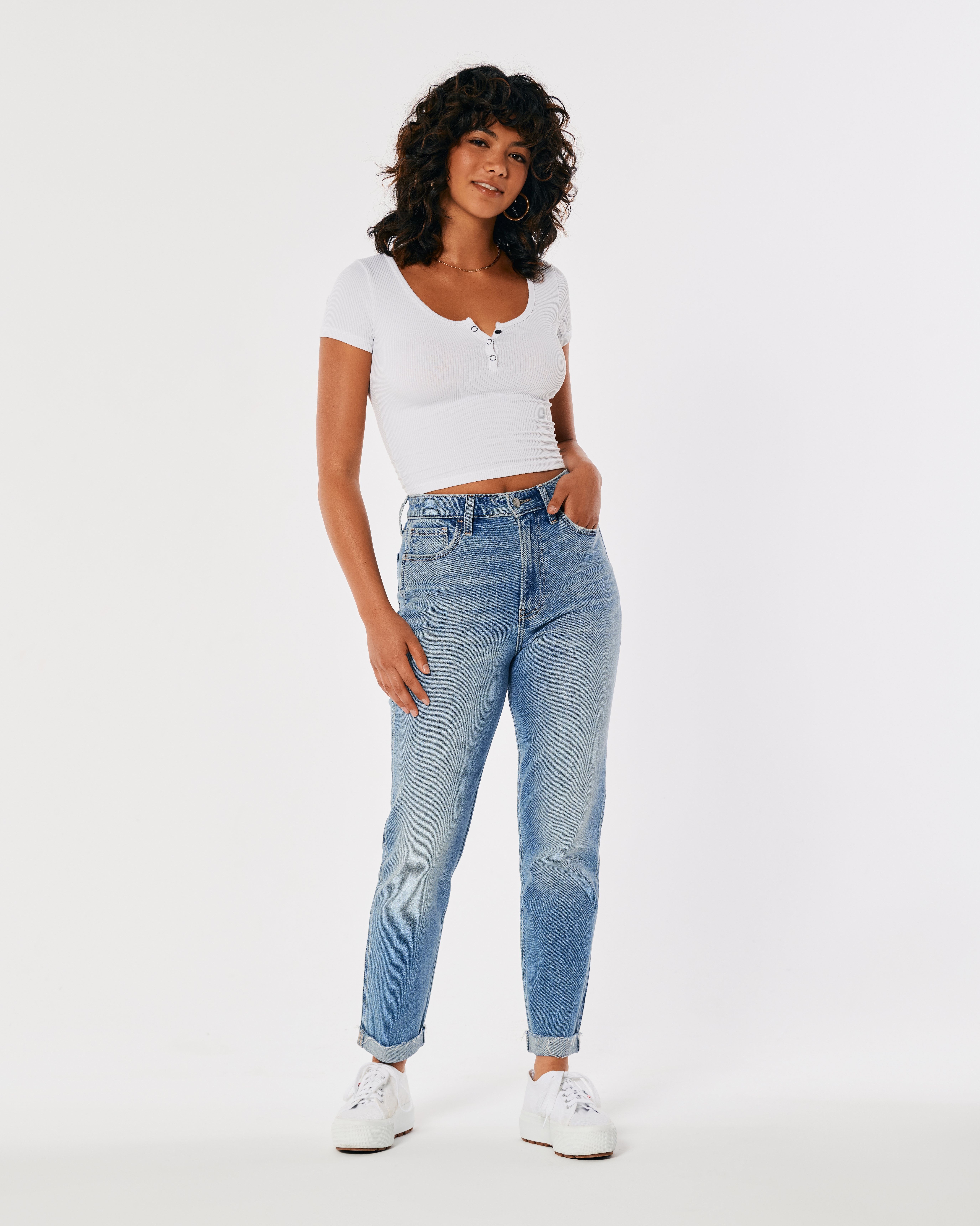 hollister mom jeans