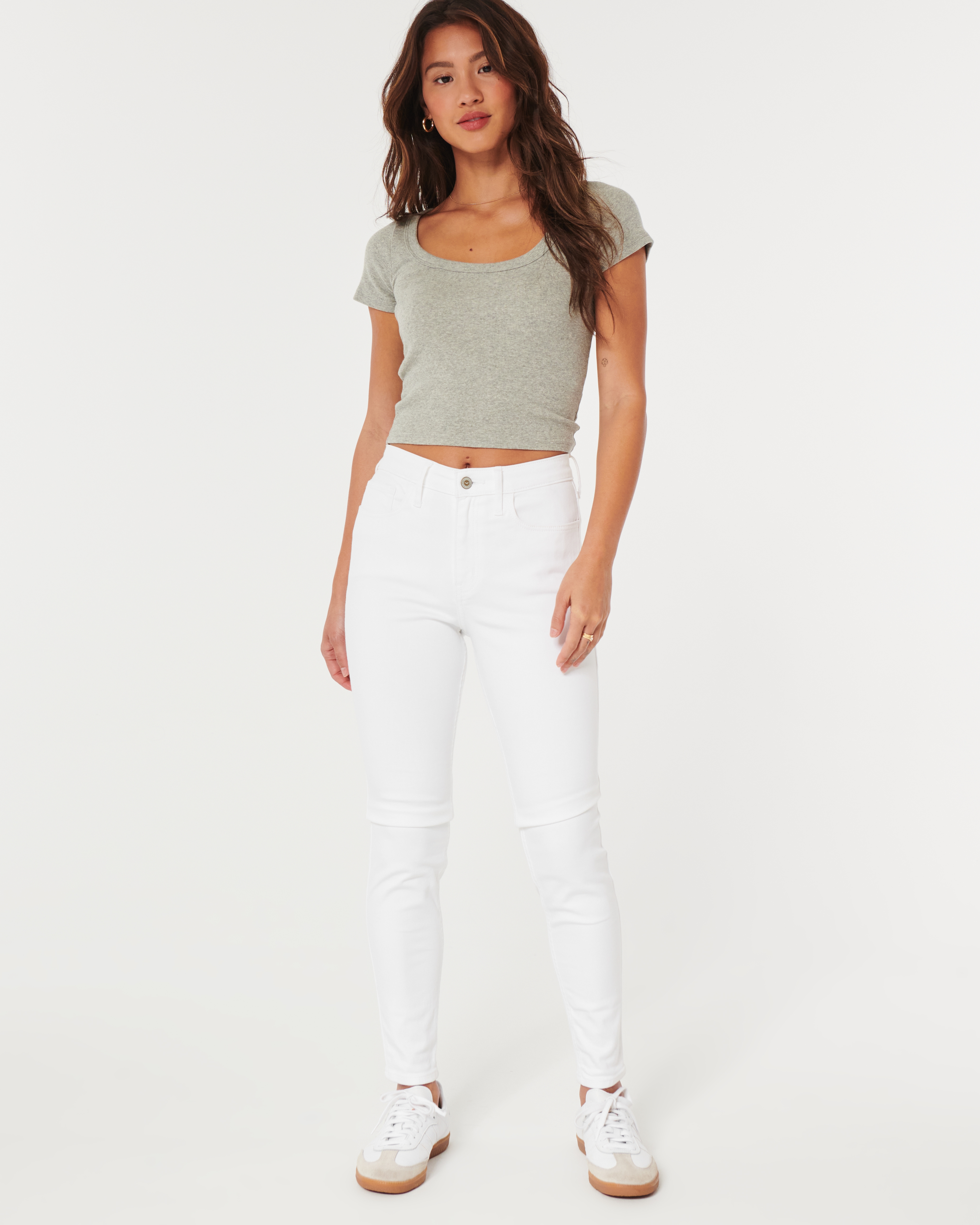 hollister white jeans