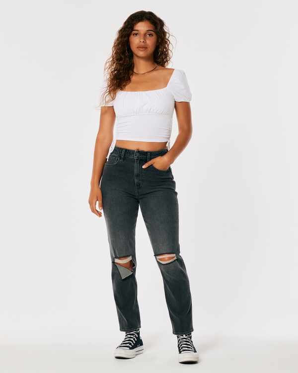 silence dispatch Ashley Furman Women's Mom Jeans | Mom Jeans for Teens | Hollister Co.