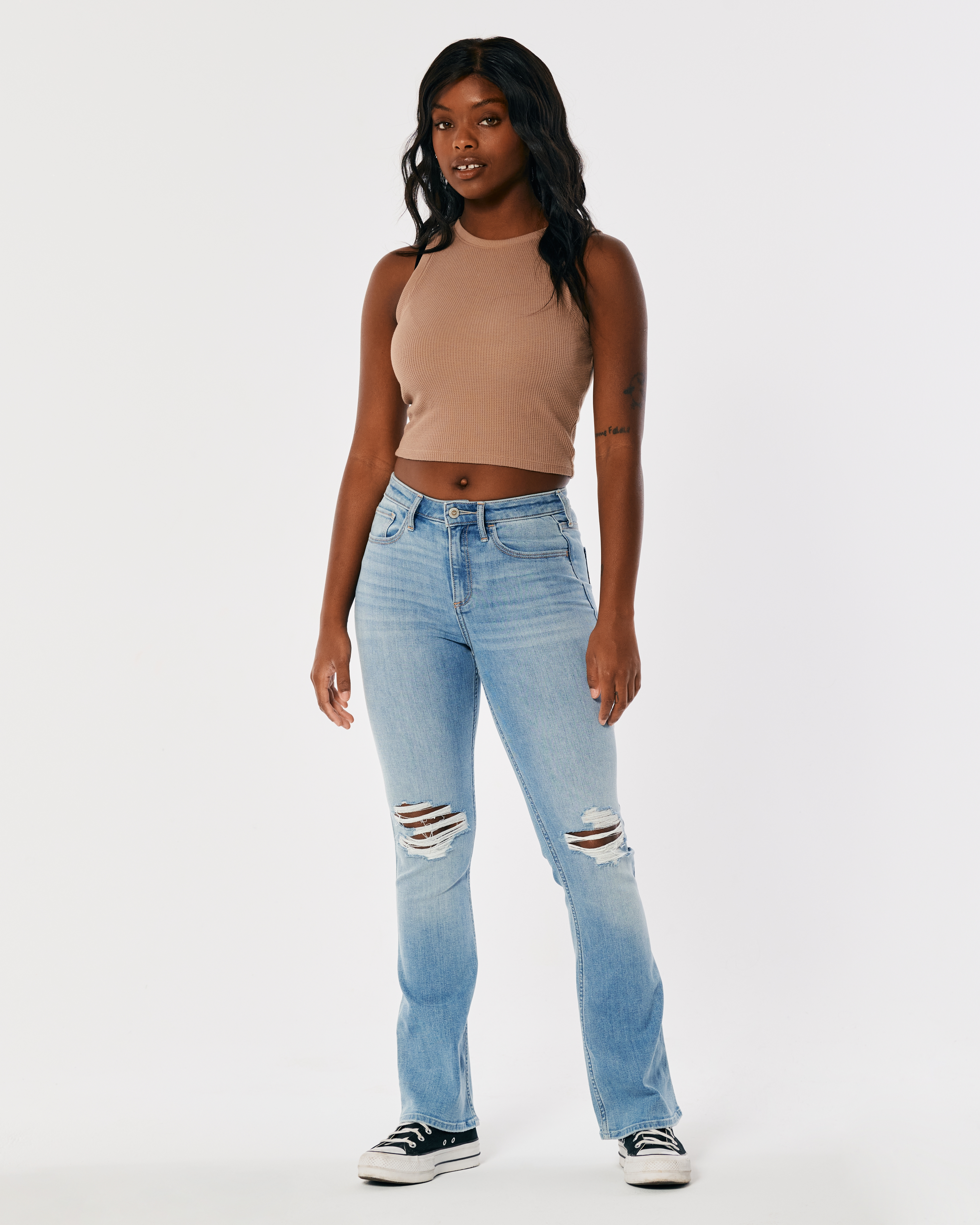 hollister high rise bootcut jeans