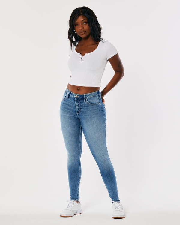 Vegetales protestante Desmañado Jeans muy ajustados para mujer | Hollister Co.