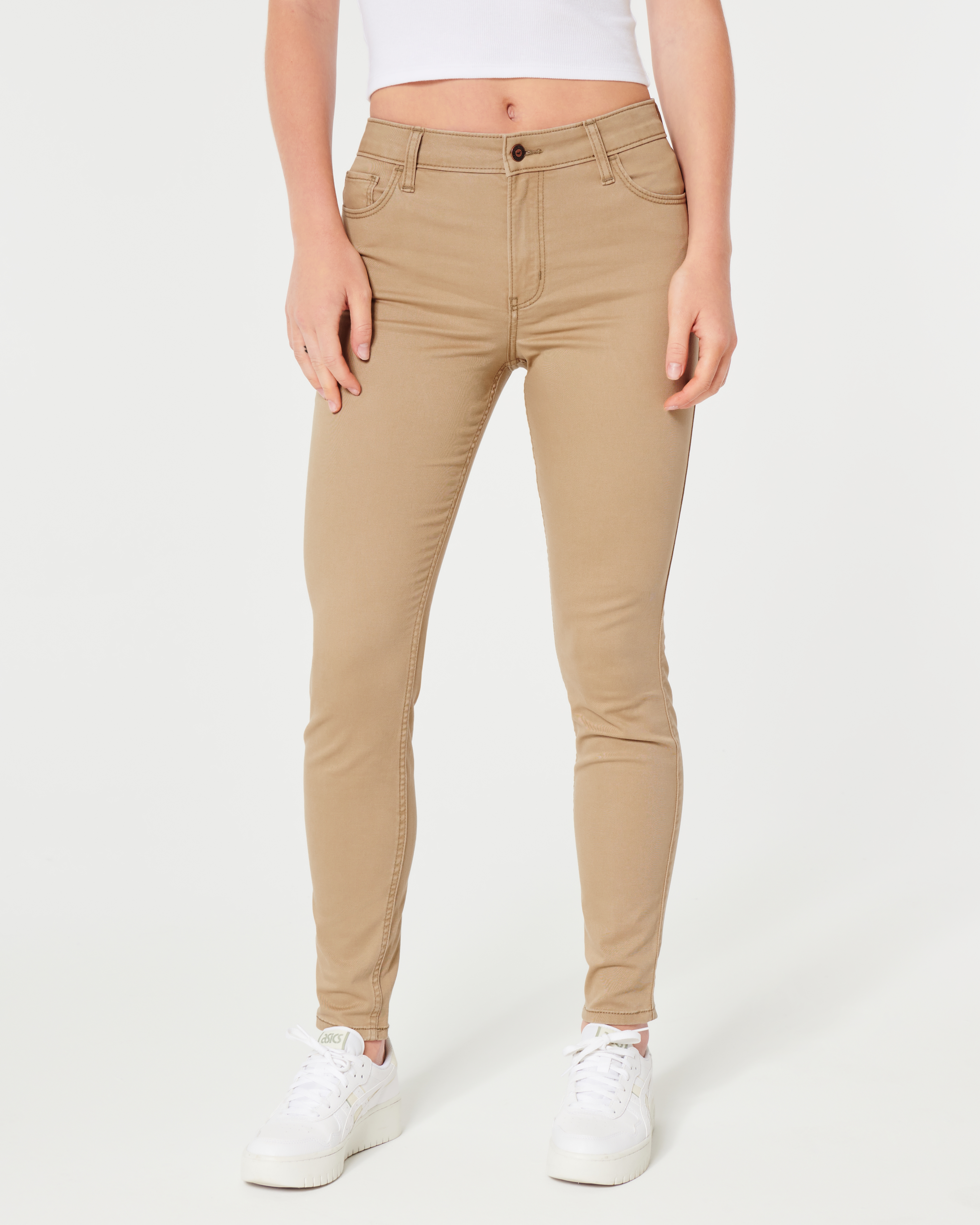 Женские брюки Hollister High-Rise Khaki Super Skinny Pants — фото 3