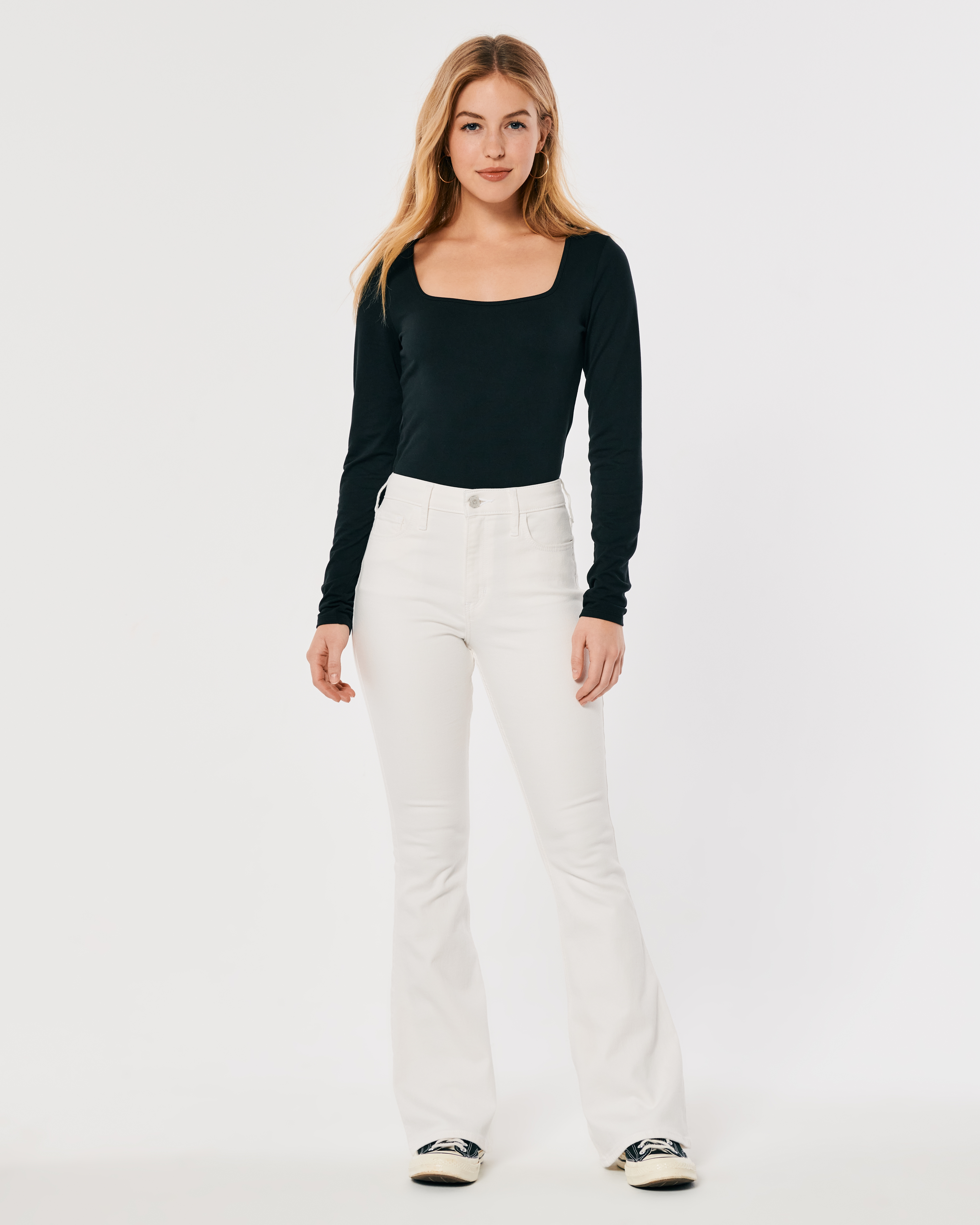 hollister white jeans