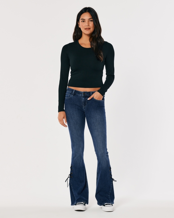 Hollister Low Rise jeans blauw casual uitstraling Mode Spijkerbroeken Low Rise jeans 