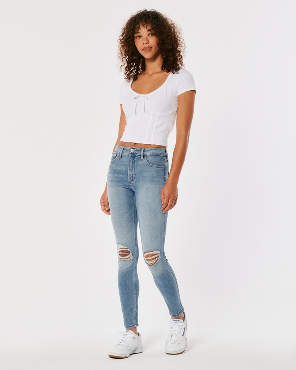 Las mejores ofertas en Pantalones Hollister regular Talla XS para Mujer