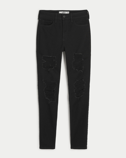 Женские джинсы Hollister Curvy High-Rise Dark Wash Super Skinny Jeans