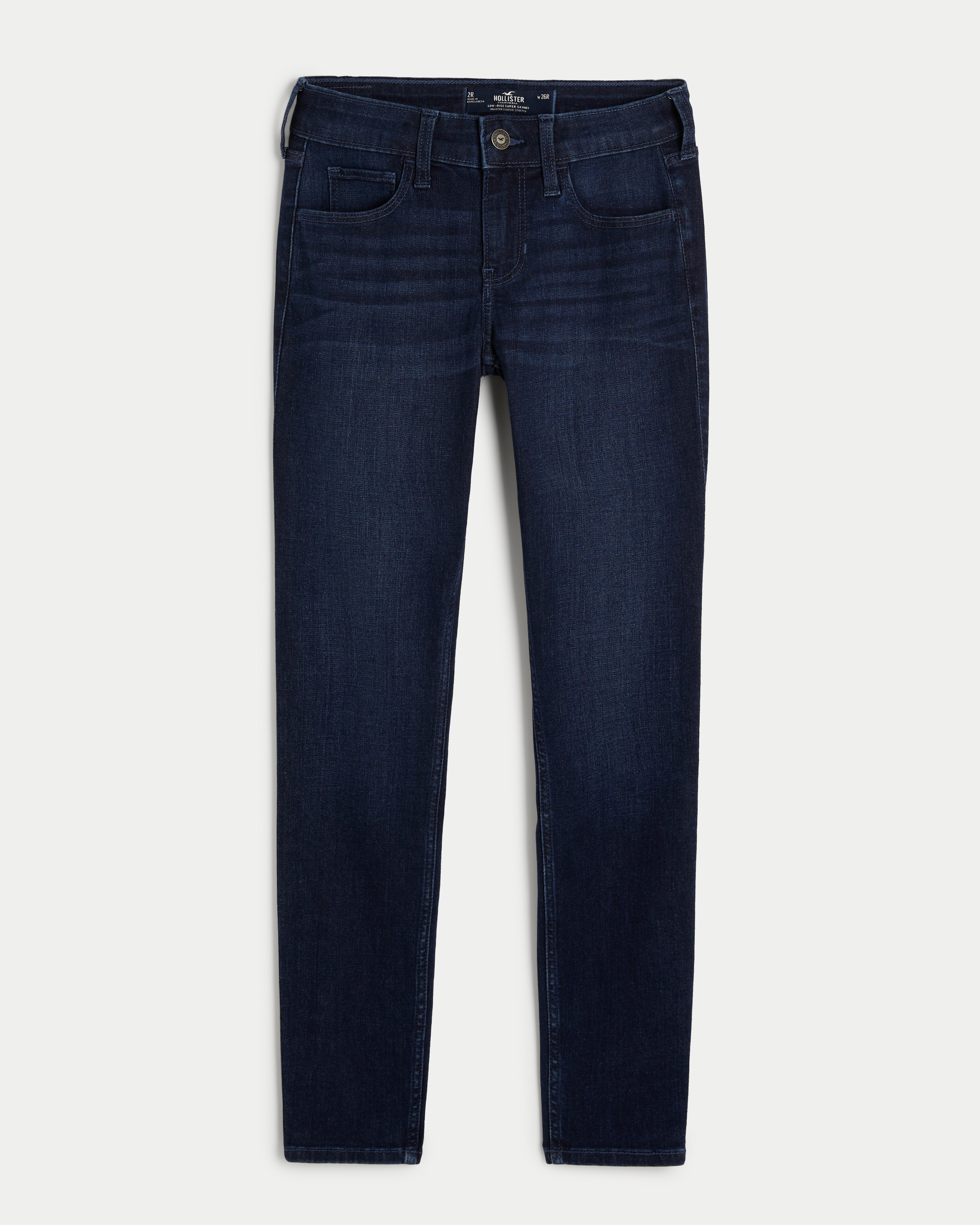 Женские джинсы Hollister Low-Rise Dark Wash Super Skinny Jeans