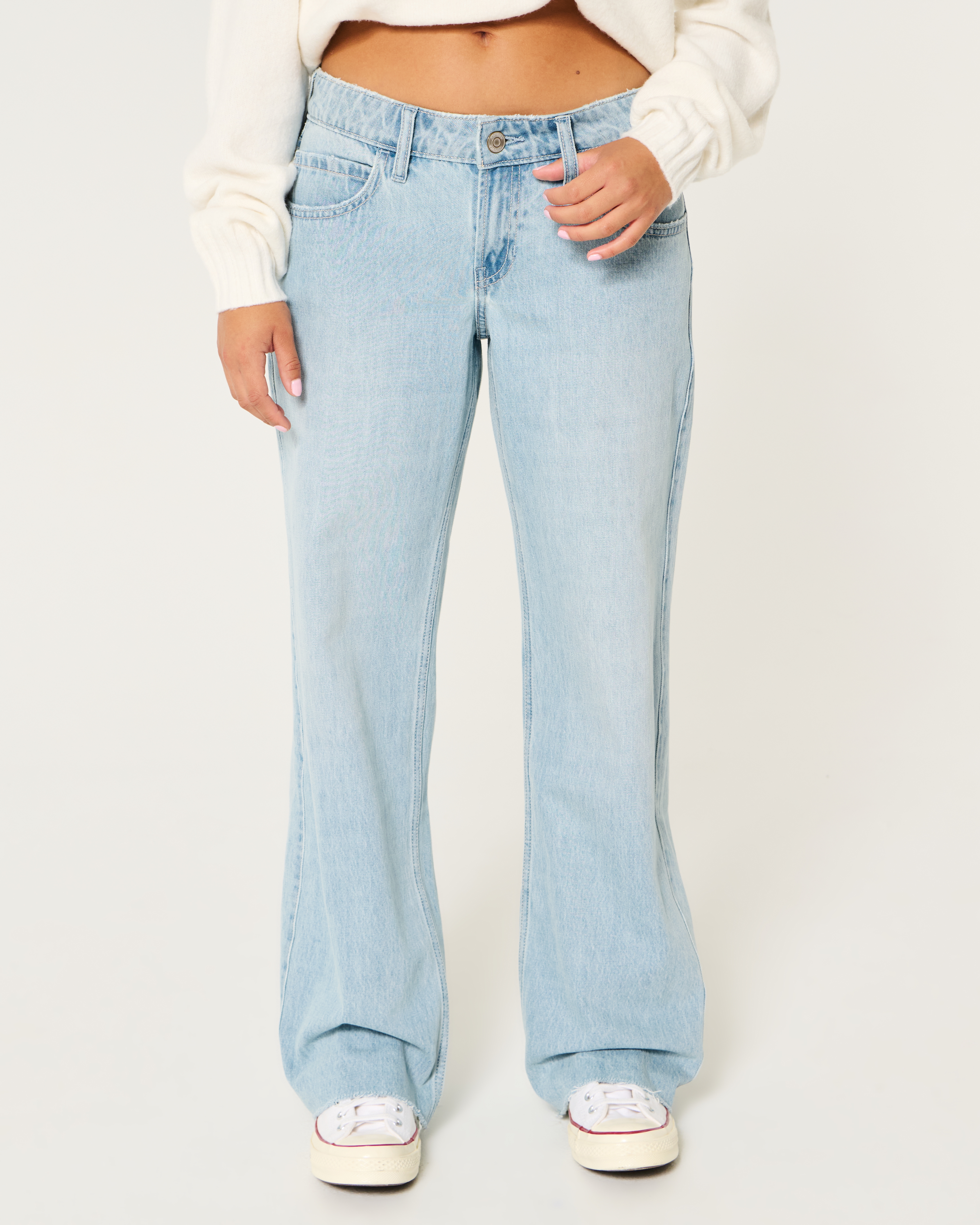 Женские джинсы Hollister Low-Rise Light Wash Baggy Jeans — фото 3