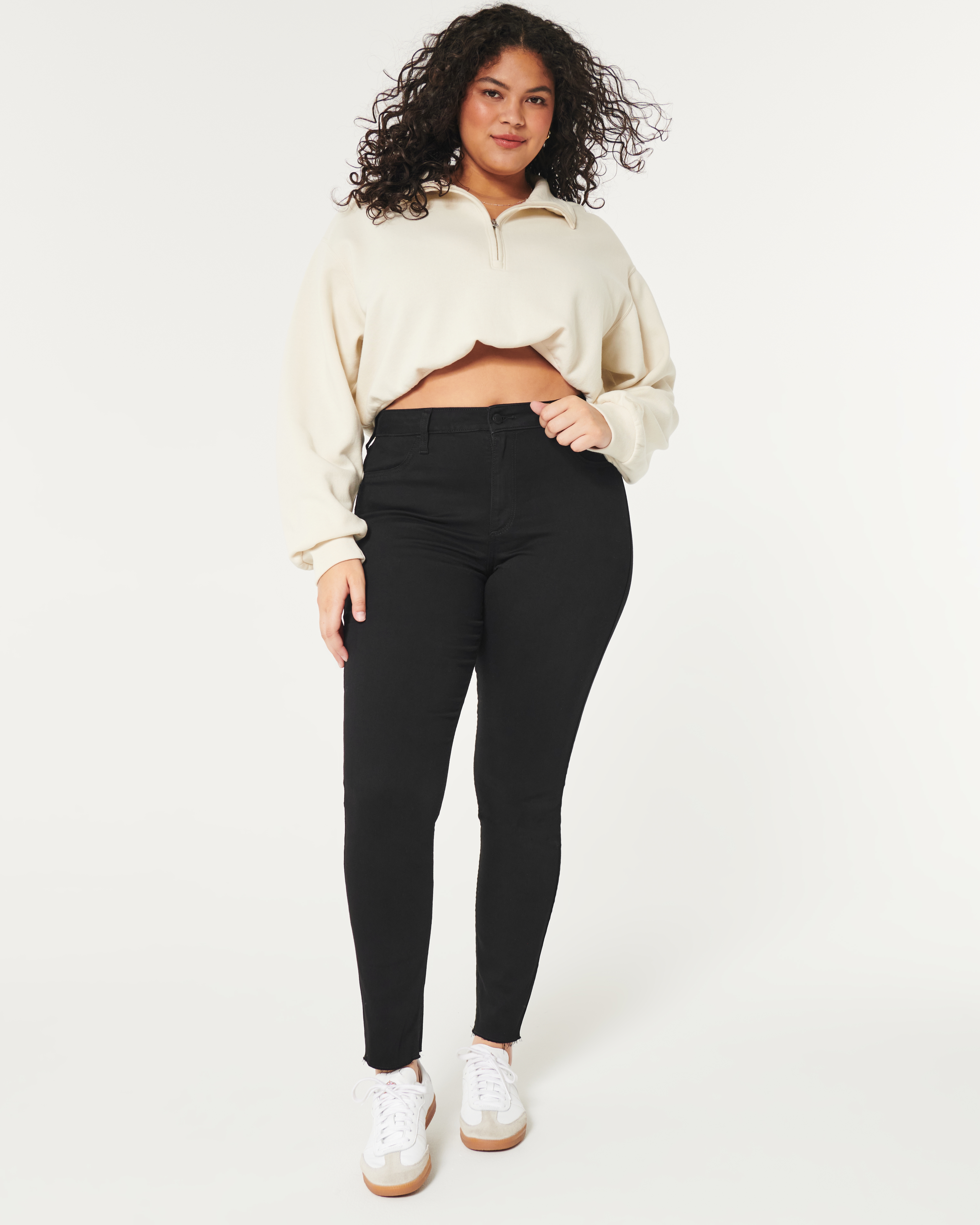 Женские джинсы Hollister Curvy High-Rise Black Jean Leggings — фото 2