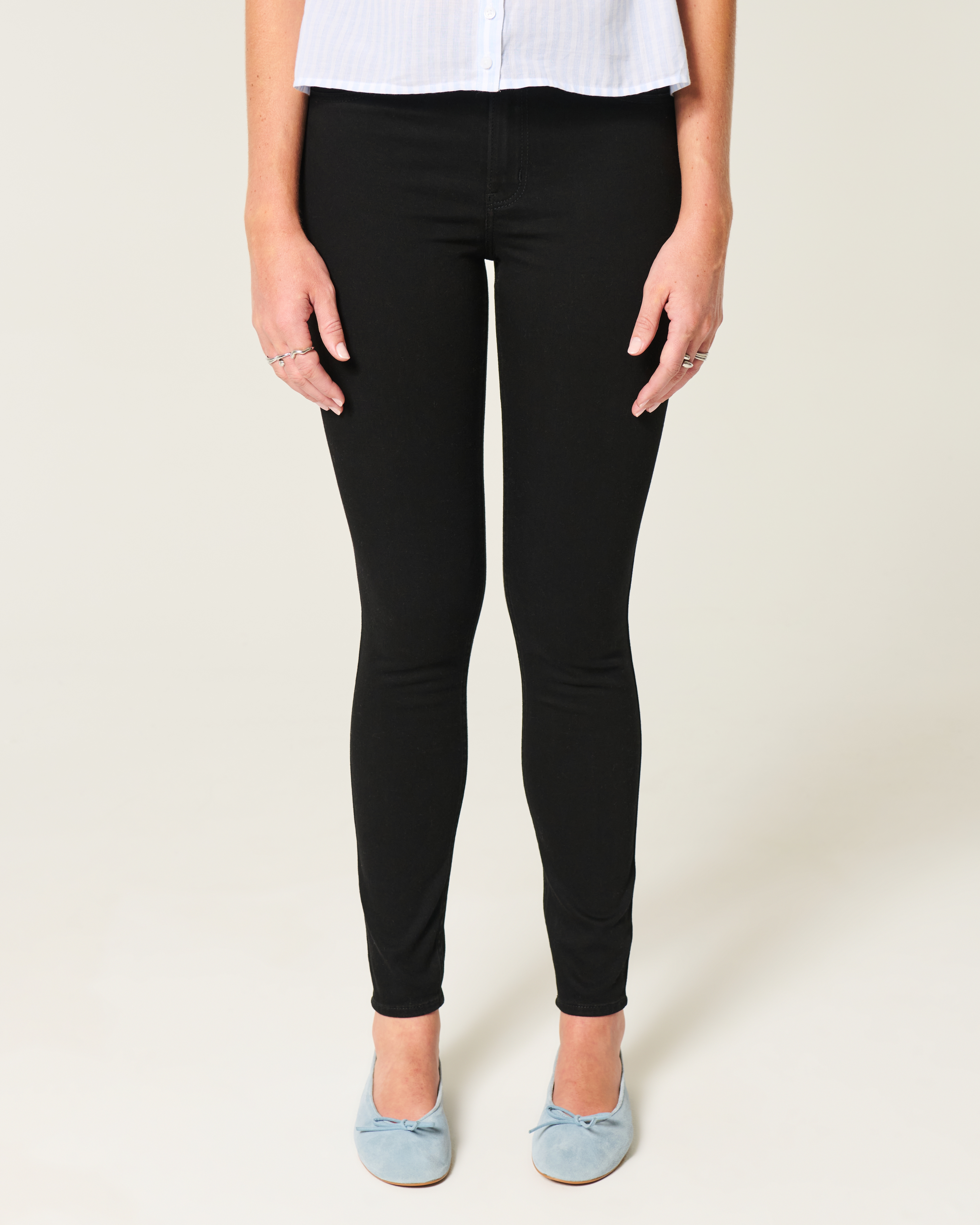 Женские джинсы Hollister High-Rise Black Jean Leggings — фото 3