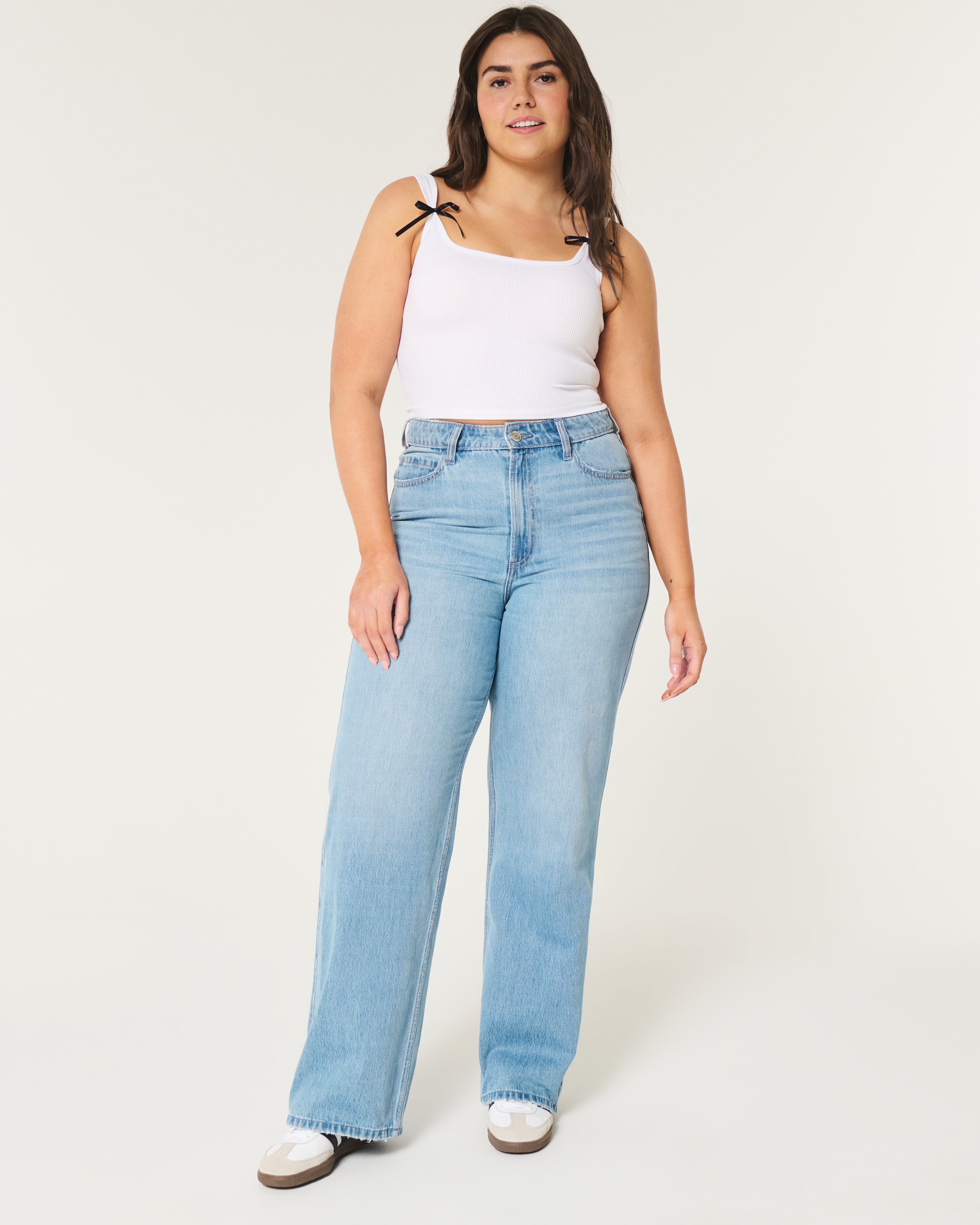 Женские джинсы Hollister Curvy Ultra High-Rise Medium Wash Baggy Jeans — фото 2