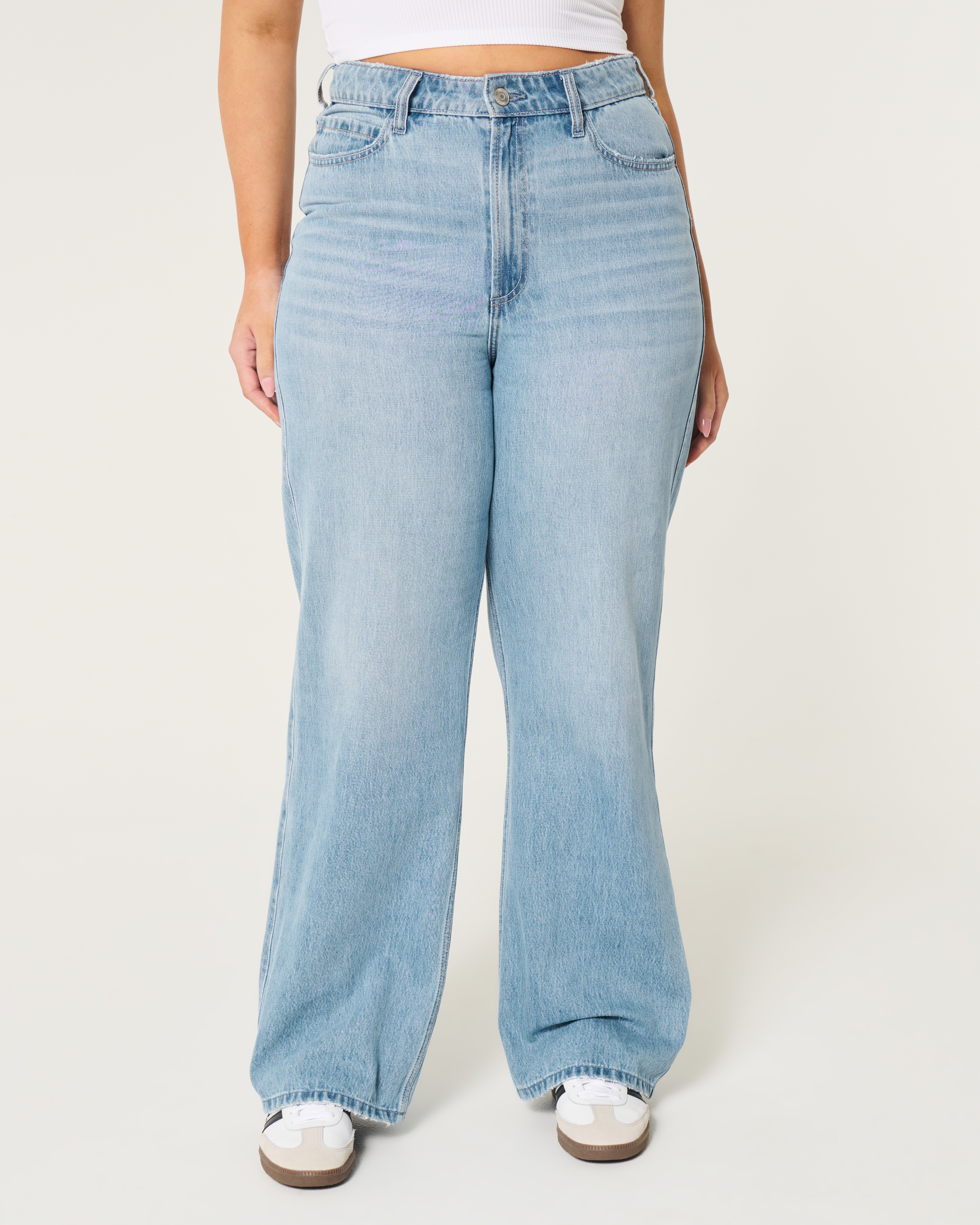 Женские джинсы Hollister Curvy Ultra High-Rise Medium Wash Baggy Jeans — фото 3