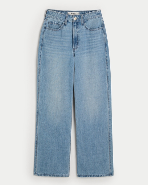 Женские джинсы Hollister Curvy Ultra High-Rise Medium Wash Baggy Jeans