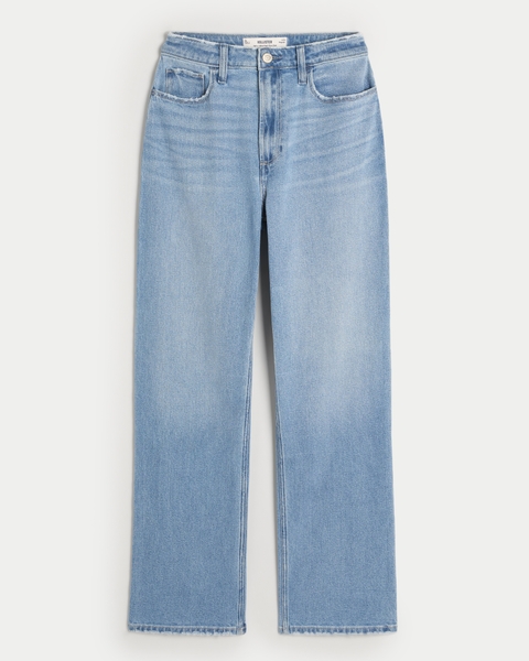 Женские джинсы Hollister Curvy Ultra High-Rise Medium Wash Dad Jeans