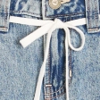Low-Rise Medium Wash Foldover Waist Super Baggy Jeans