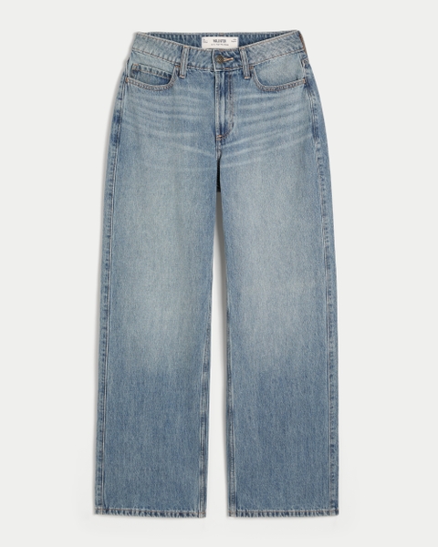 Женские джинсы Hollister Curvy High-Rise Medium Wash Baggy Jeans