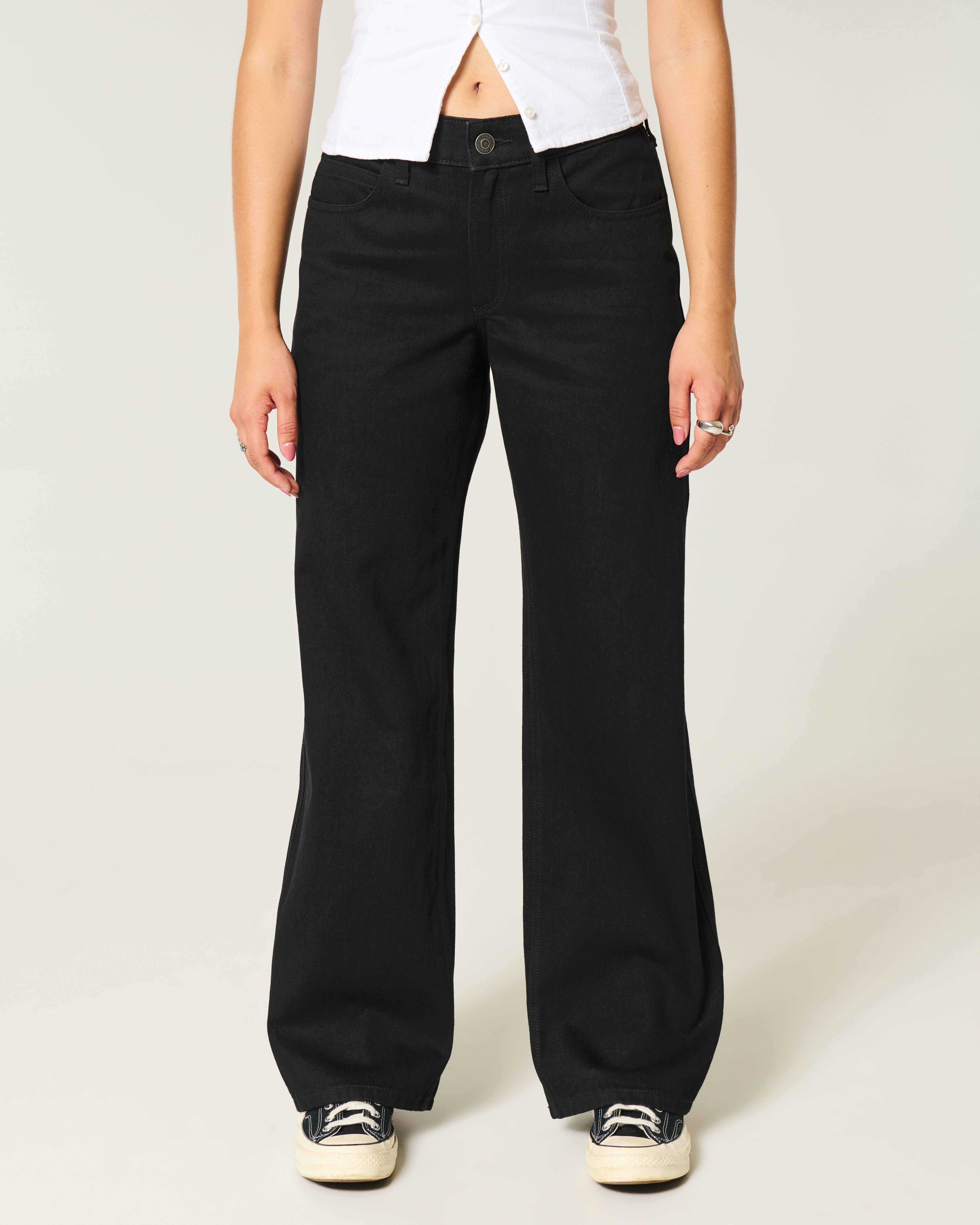 Женские джинсы Hollister Curvy Low-Rise Dark Wash Baggy Jeans — фото 3
