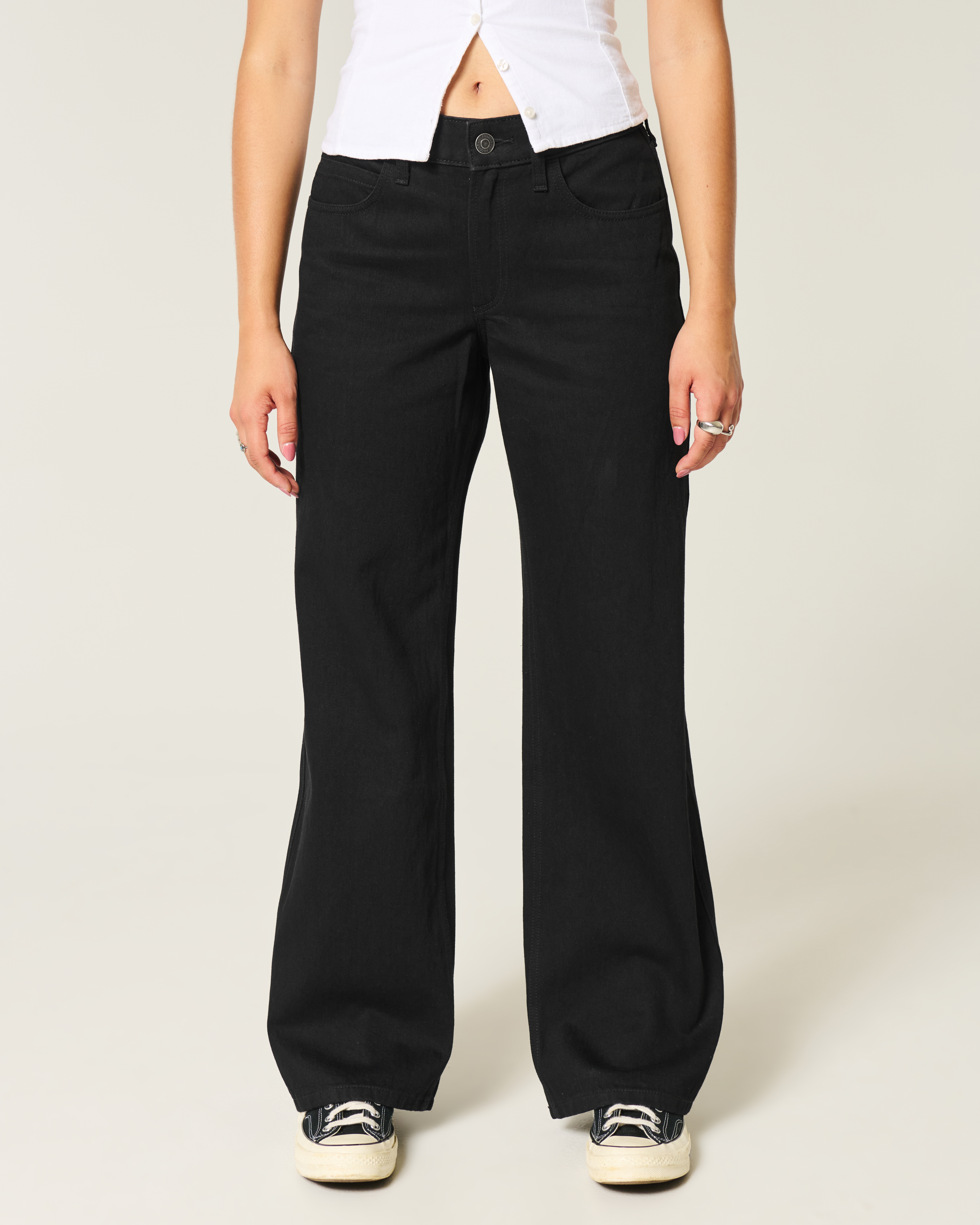Женские джинсы Hollister Curvy Mid-Rise Medium Wash Baggy Jeans — фото 3