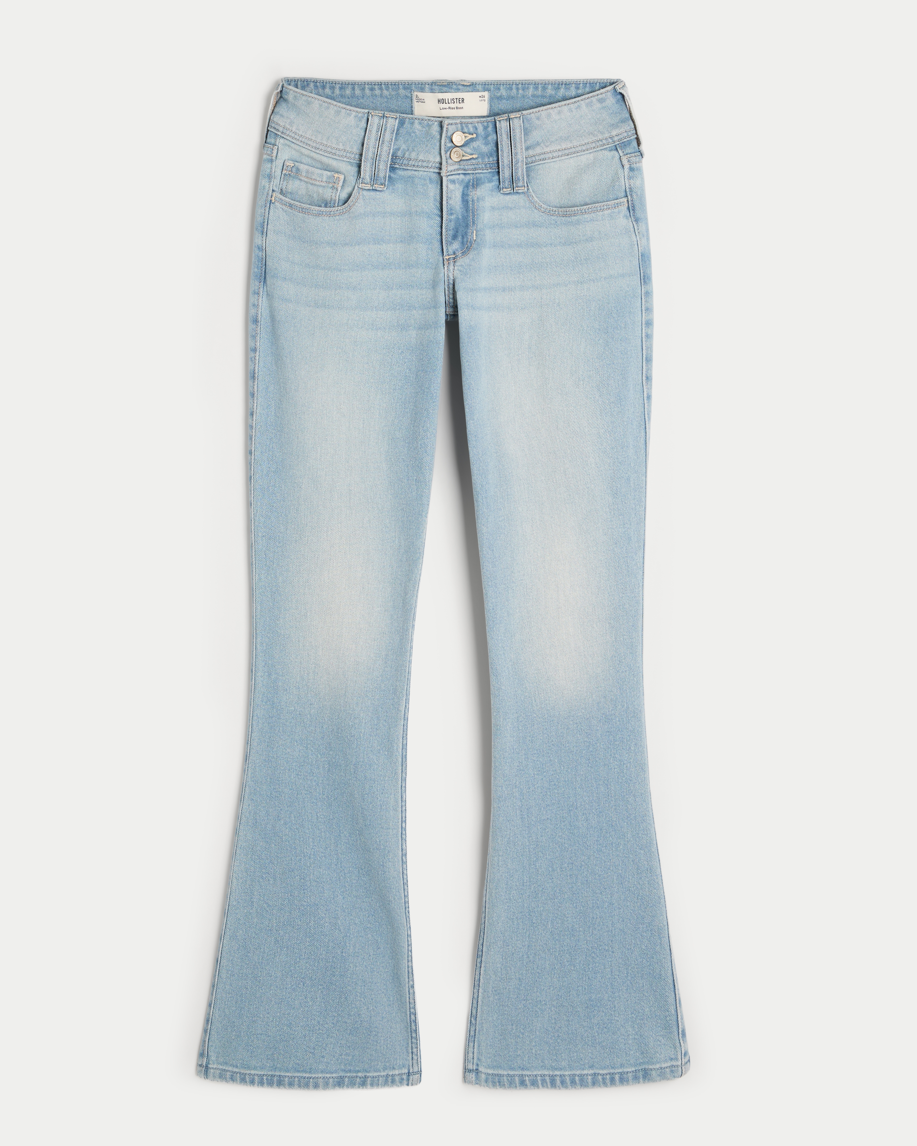 Женские джинсы Hollister Low-Rise Bootcut, цвет: Светлый