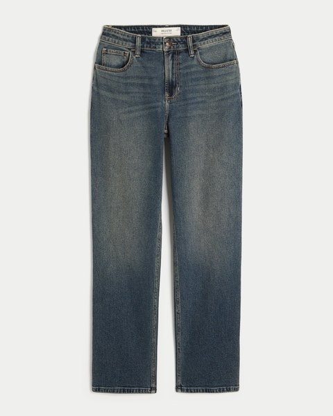 Женские джинсы Hollister High-Rise Light Wash Straight Jeans