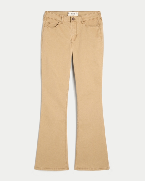 Женские джинсы Hollister Mid-Rise Khaki Bootcut Jeans