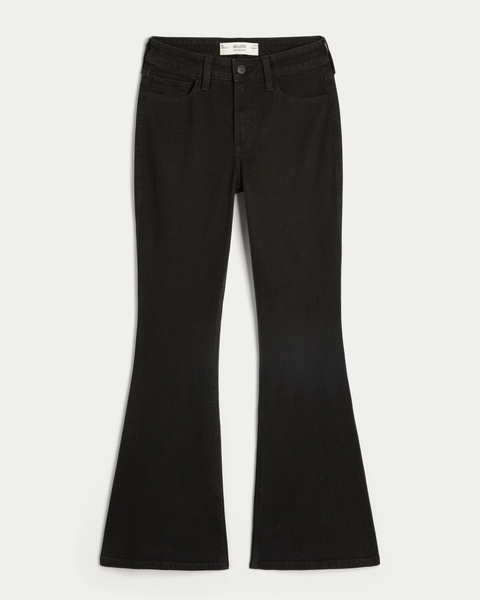 Женские джинсы Hollister High-Rise Black Flare Jeans