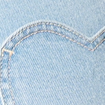 High-Rise Light Wash Heart Stitch Flare Jeans