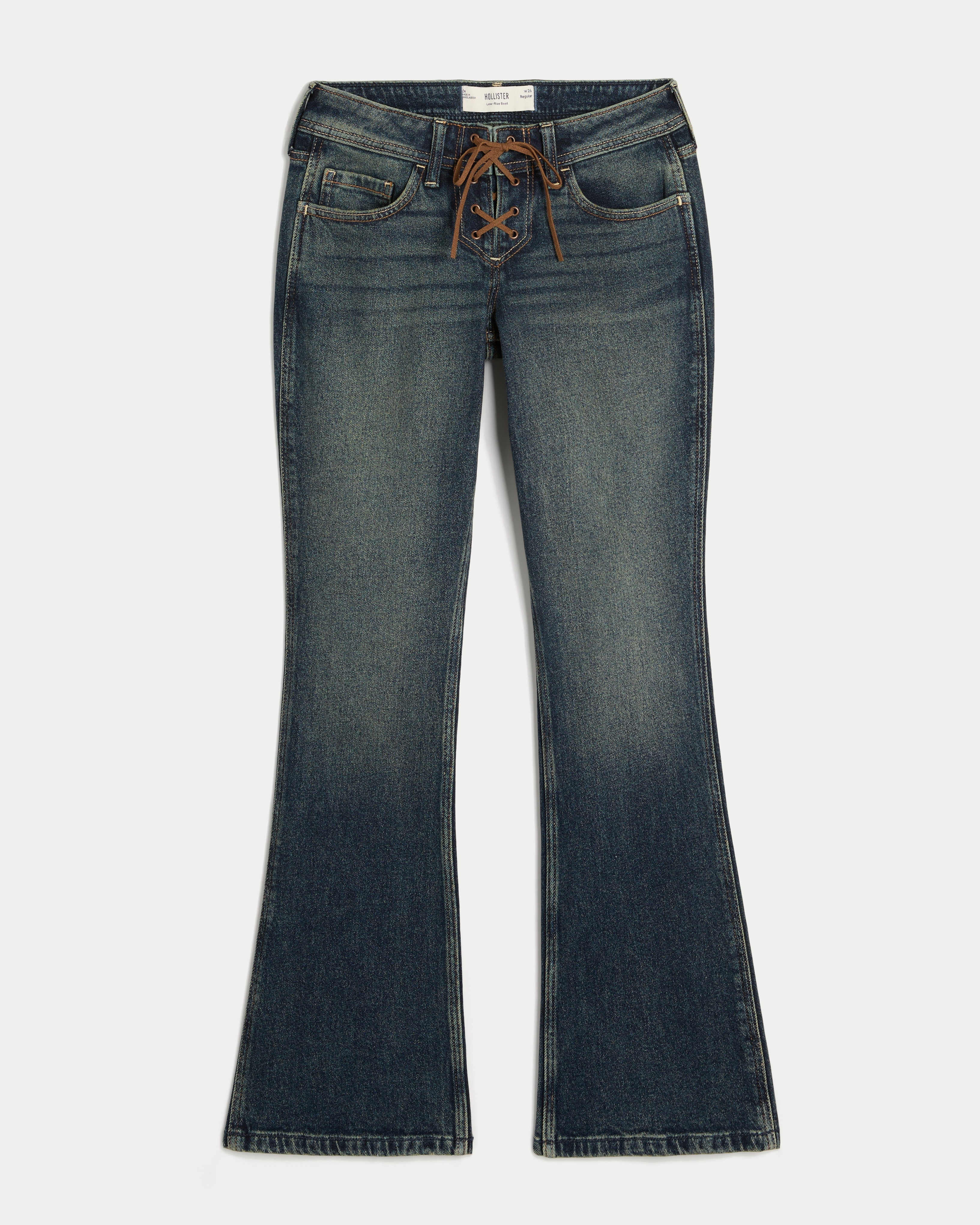 Женские джинсы Hollister Low-Rise Medium Wash Bootcut Jeans