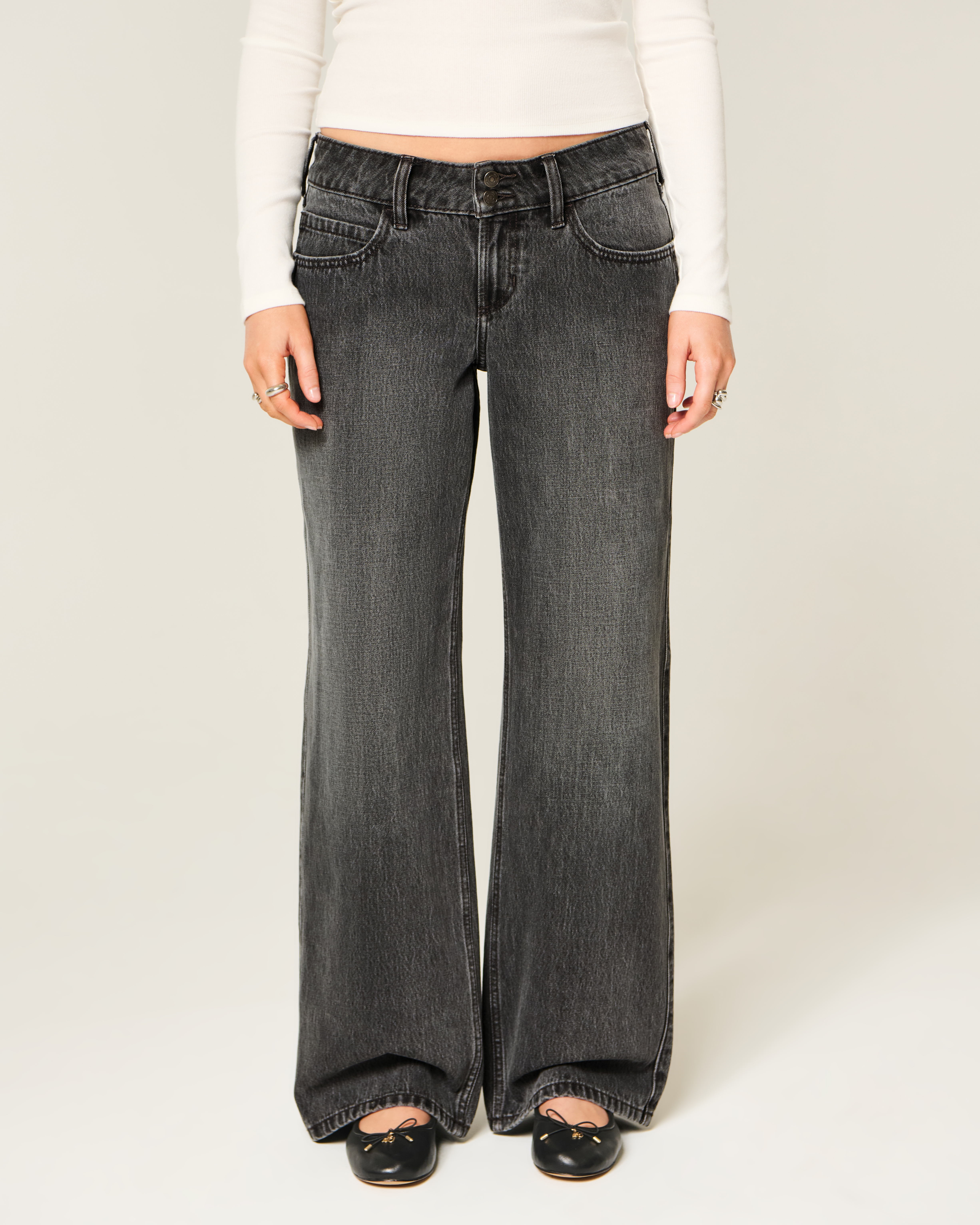 Женские джинсы Hollister Low-Rise Y2K Medium Wash Baggy Jeans — фото 3