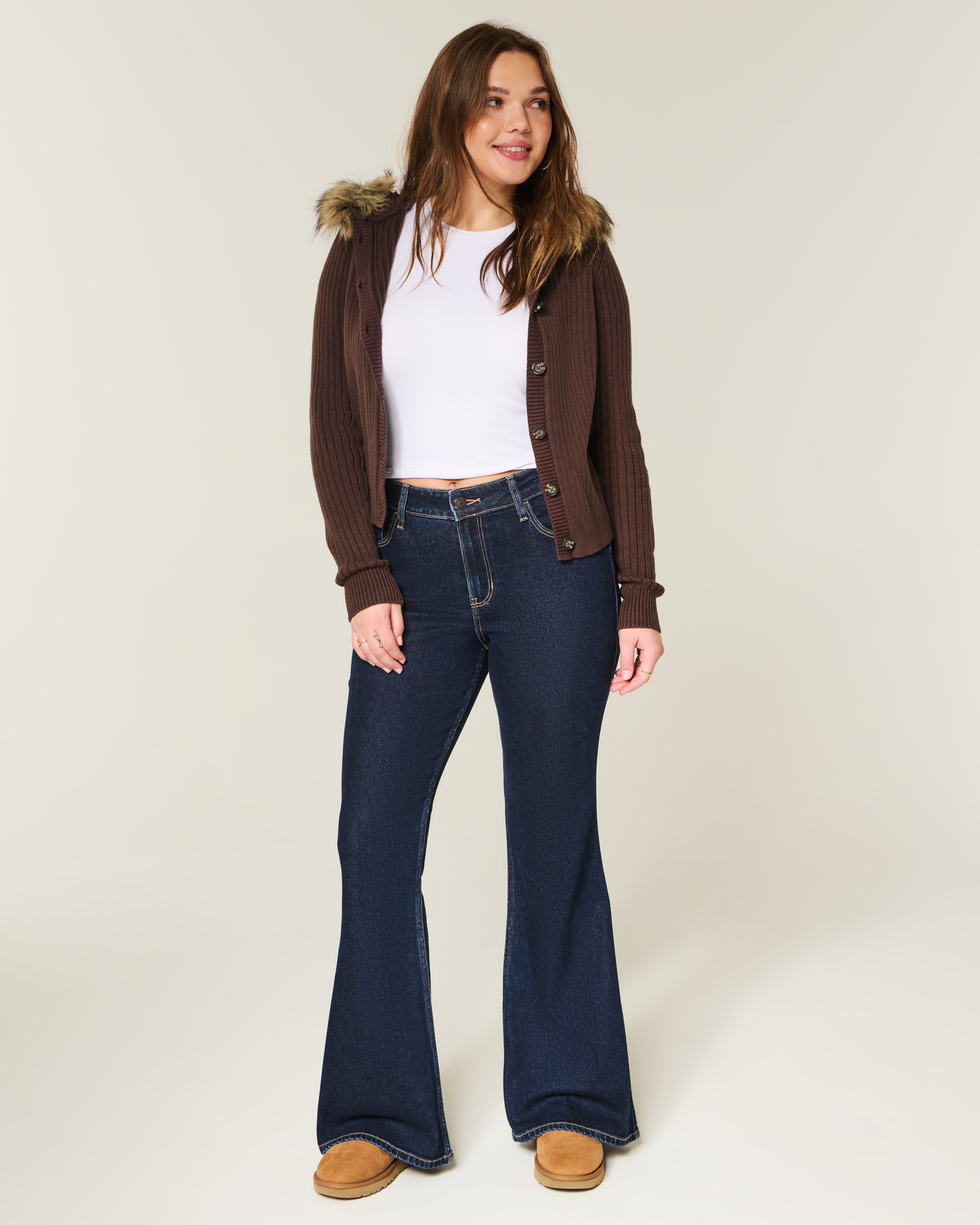 Женские джинсы Hollister High-Rise Medium Wash Flare Jeans — фото 2