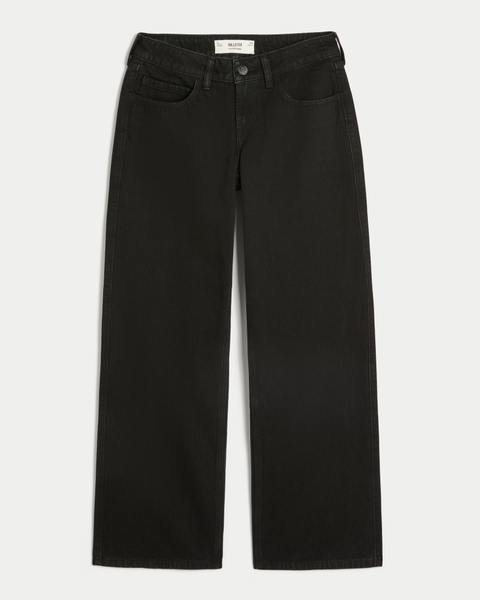 Женские джинсы Hollister Low-Rise White Baggy Jeans