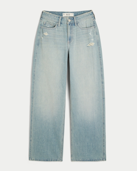 Женские джинсы Hollister High-Rise Medium Wash Baggy Jeans