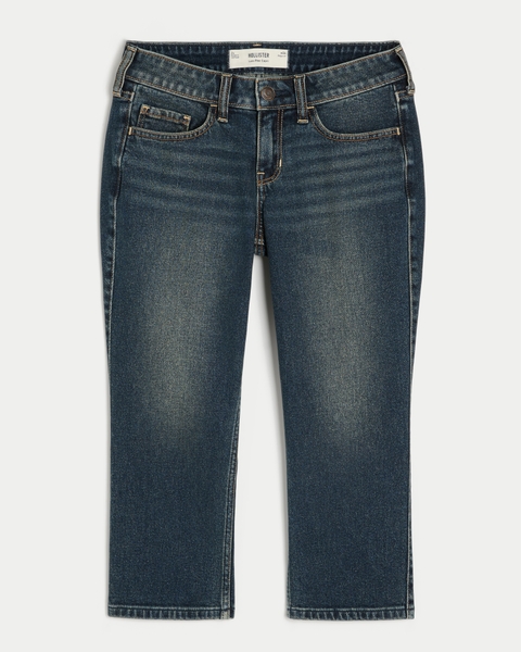 Женские джинсы Hollister Low-Rise Dark Wash Capri Jeans
