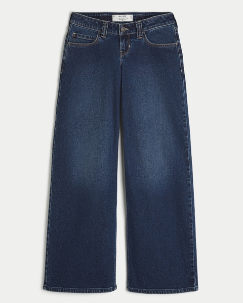 Женские джинсы Hollister Andi Adjustable Waist Ultra Low-Rise Light Wash Super Baggy Jeans