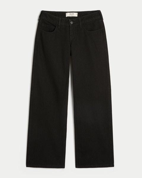 Женские джинсы Hollister Ultra Low-Rise Dark Wash Baggy Jeans