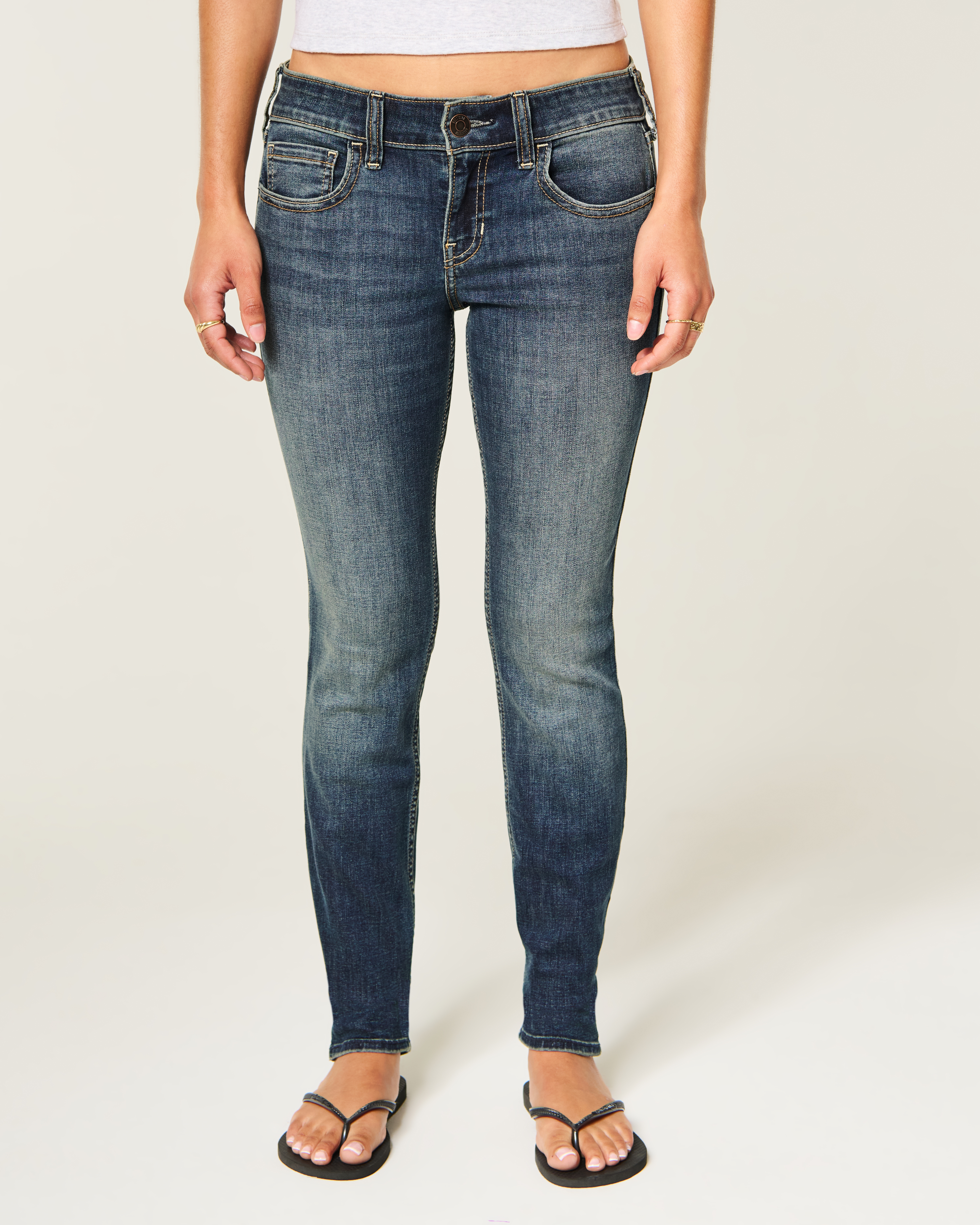 Женские джинсы Hollister Low-Rise Skinny Jeans — фото 3