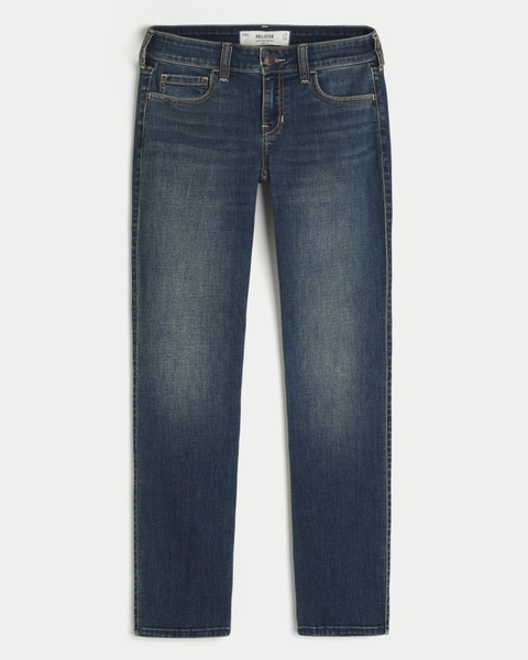 Женские джинсы Hollister Low-Rise Dark Wash Skinny Jeans