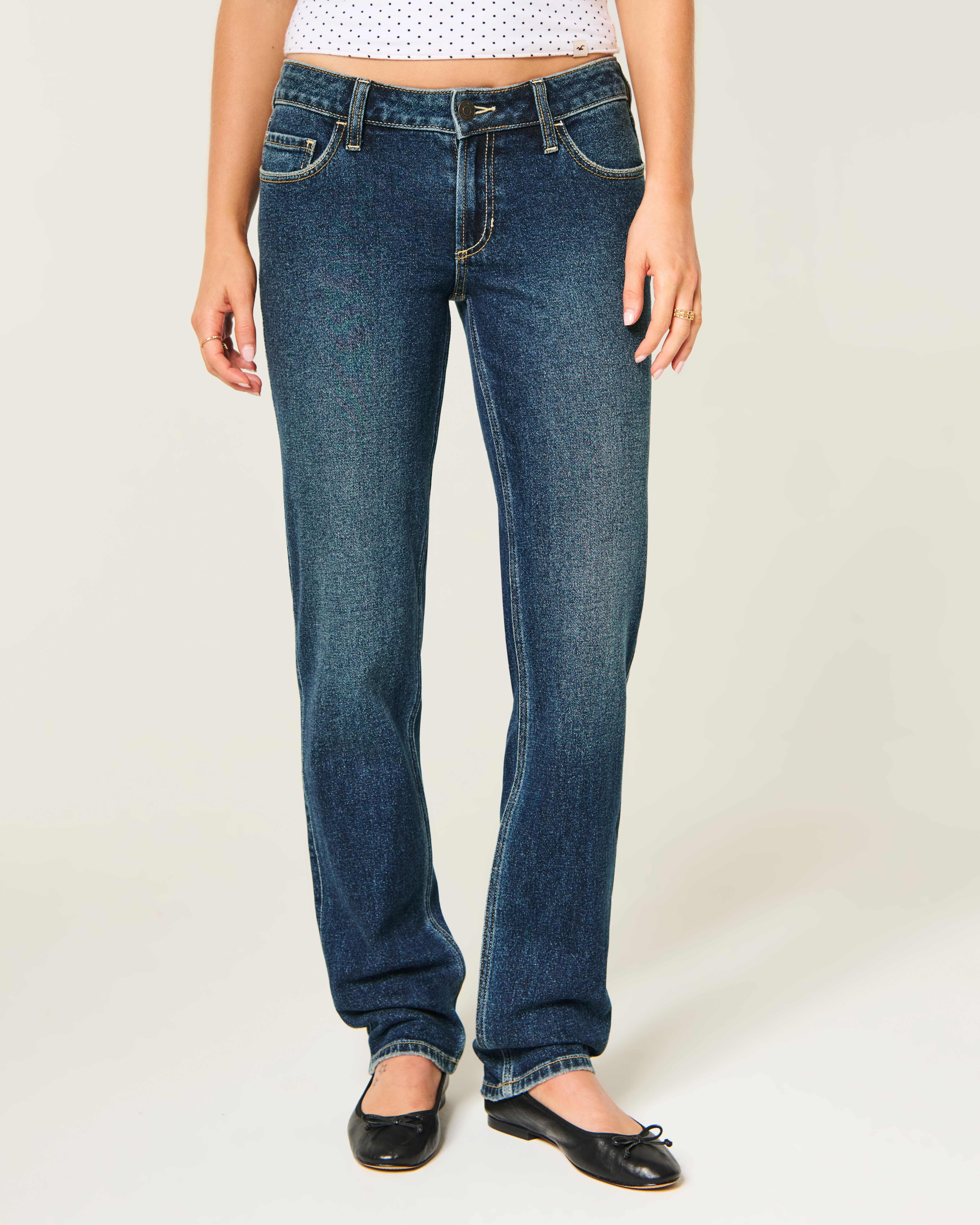 Женские джинсы Hollister Low-Rise Straight Jeans — фото 3