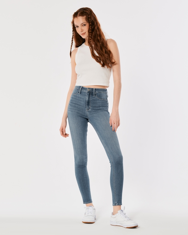 high rise super skinny jeans hollister