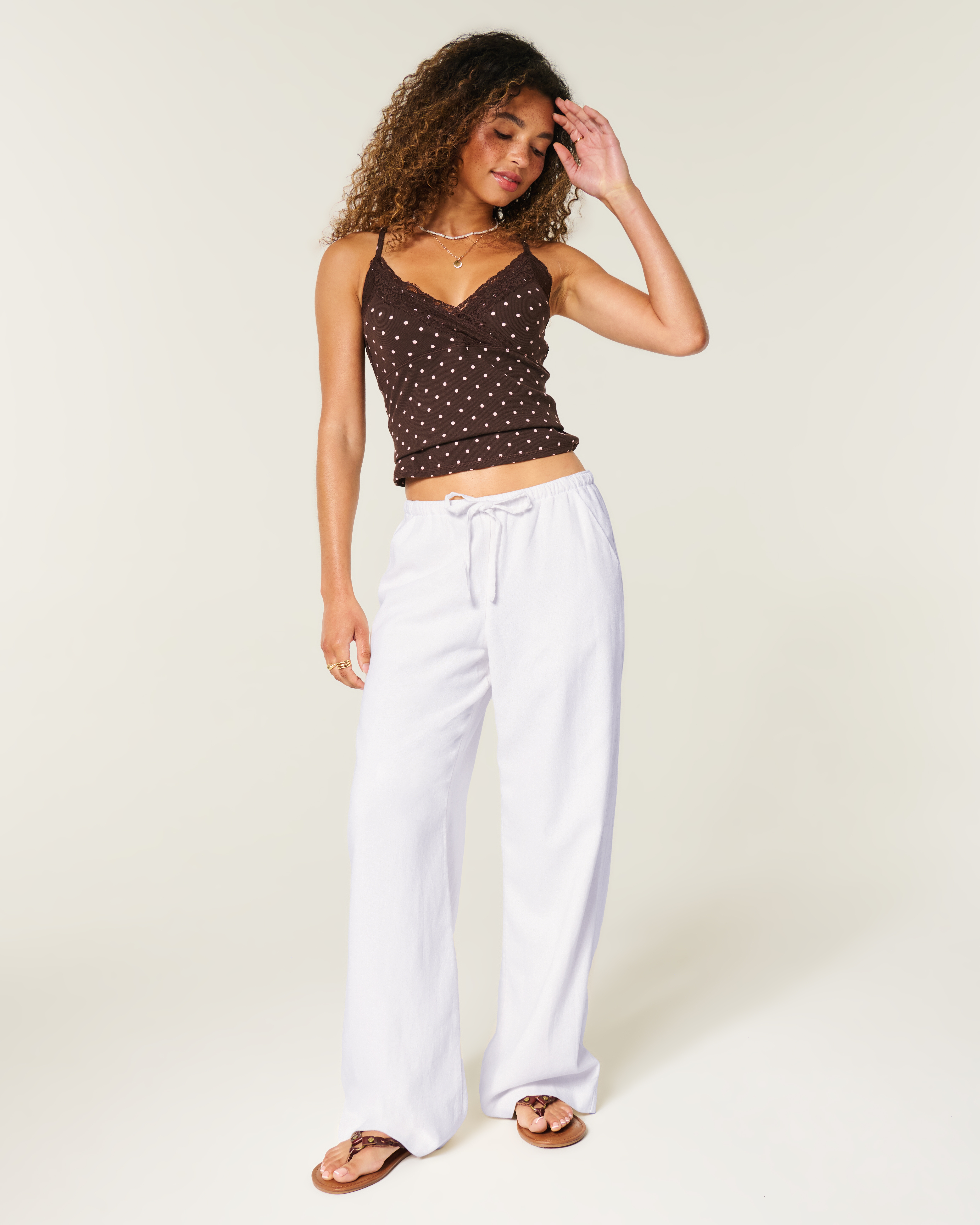 Женские брюки Hollister Linen-Blend Pull-On Pants — фото 2