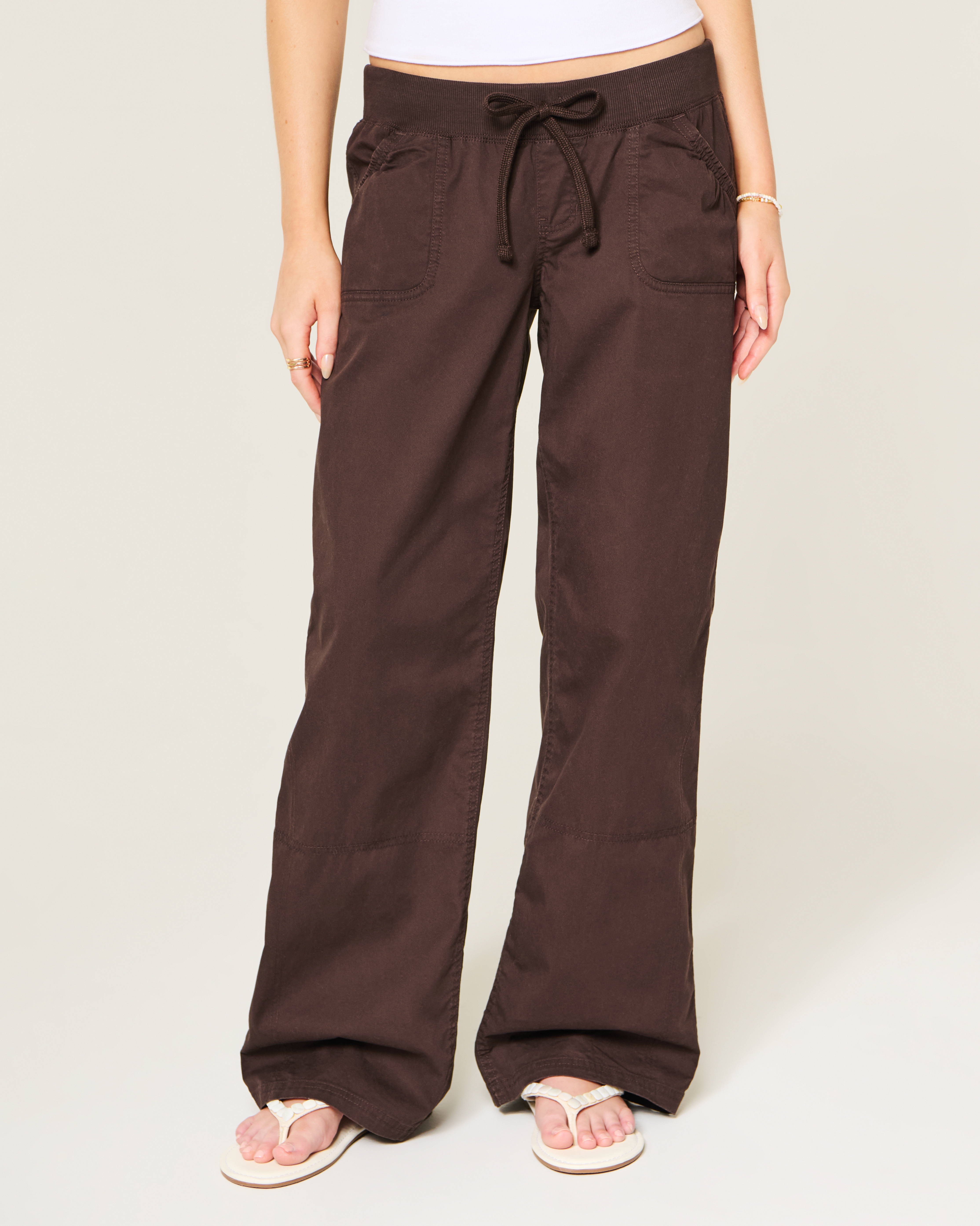 Женские брюки Hollister Remi Ultra Low-Rise Poplin Pull-On Pants — фото 3